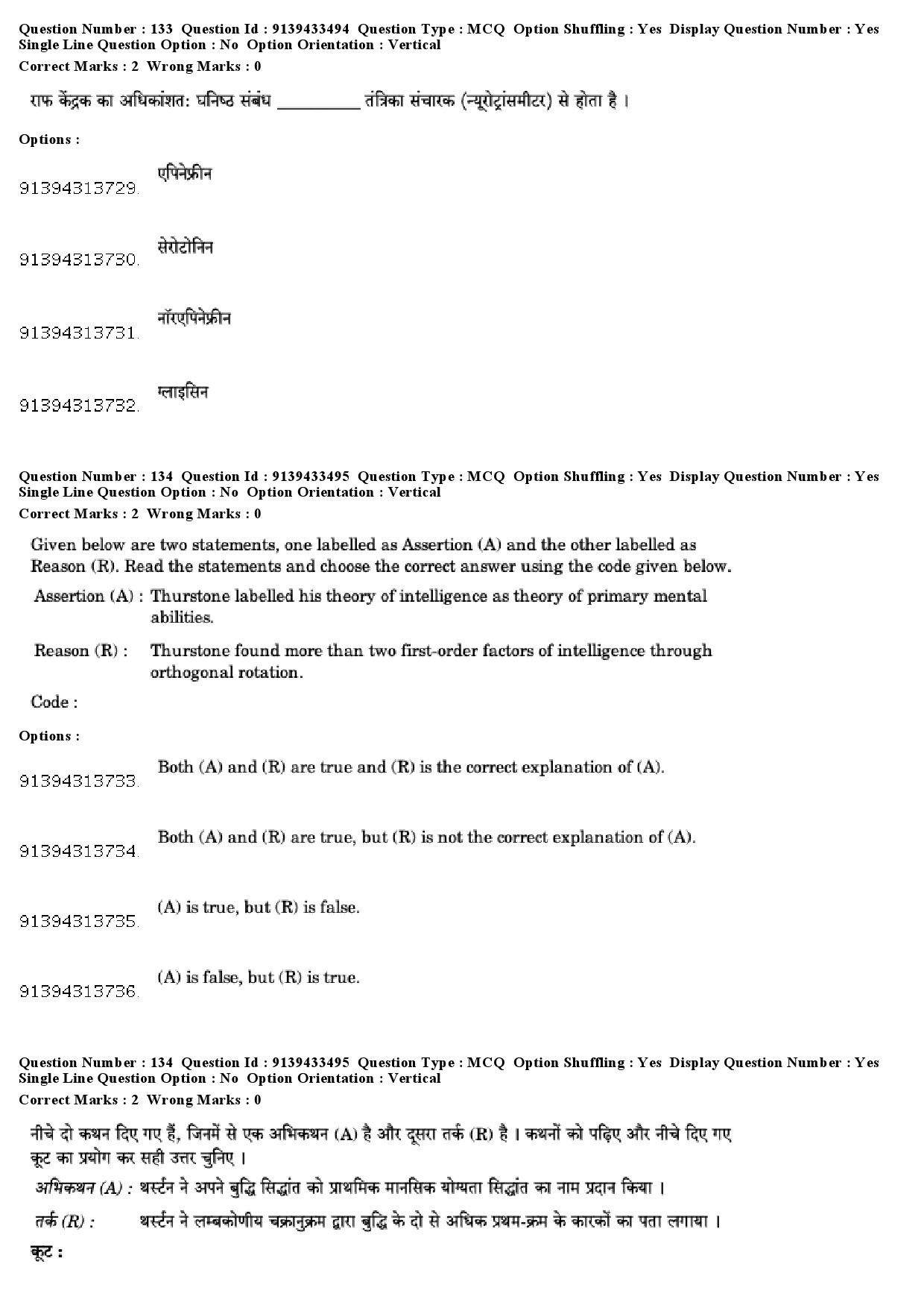 UGC NET Psychology Question Paper December 2018 129