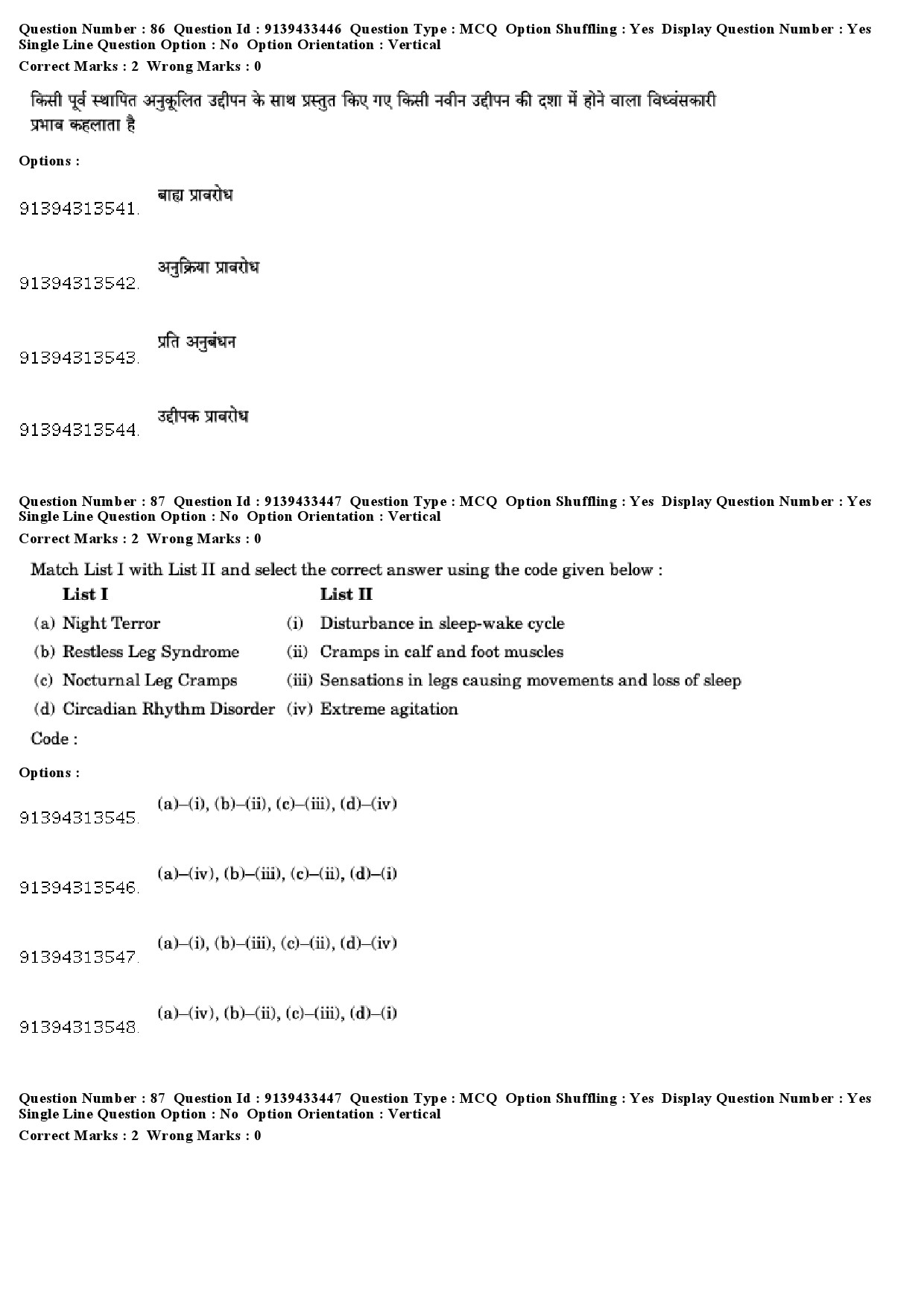 UGC NET Psychology Question Paper December 2018 84