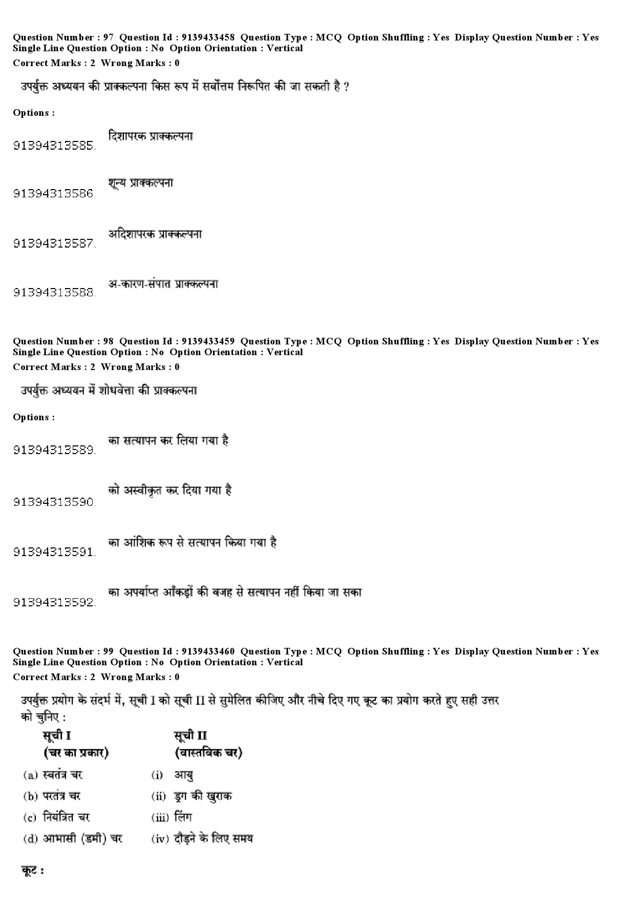 UGC NET Psychology Question Paper December 2018 97