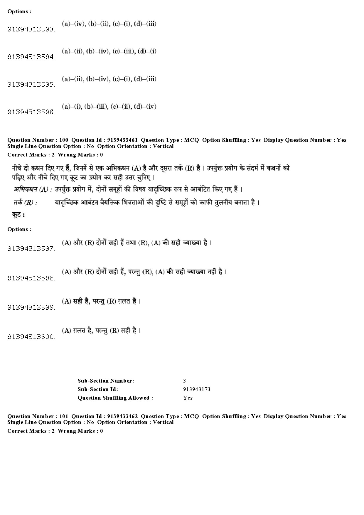 UGC NET Psychology Question Paper December 2018 98