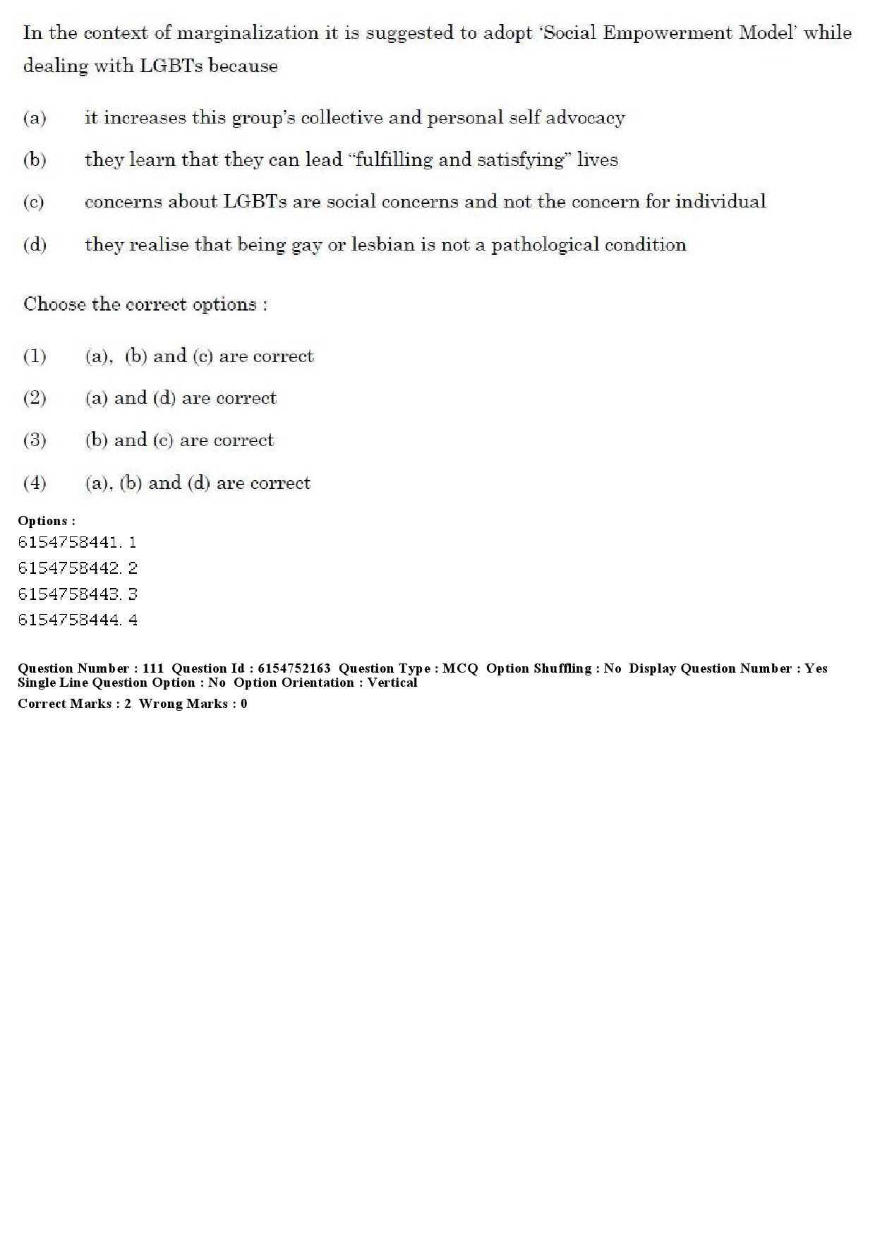 UGC NET Psychology Question Paper December 2019 107