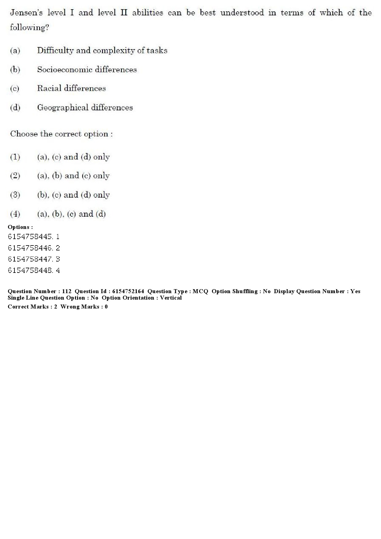 UGC NET Psychology Question Paper December 2019 109