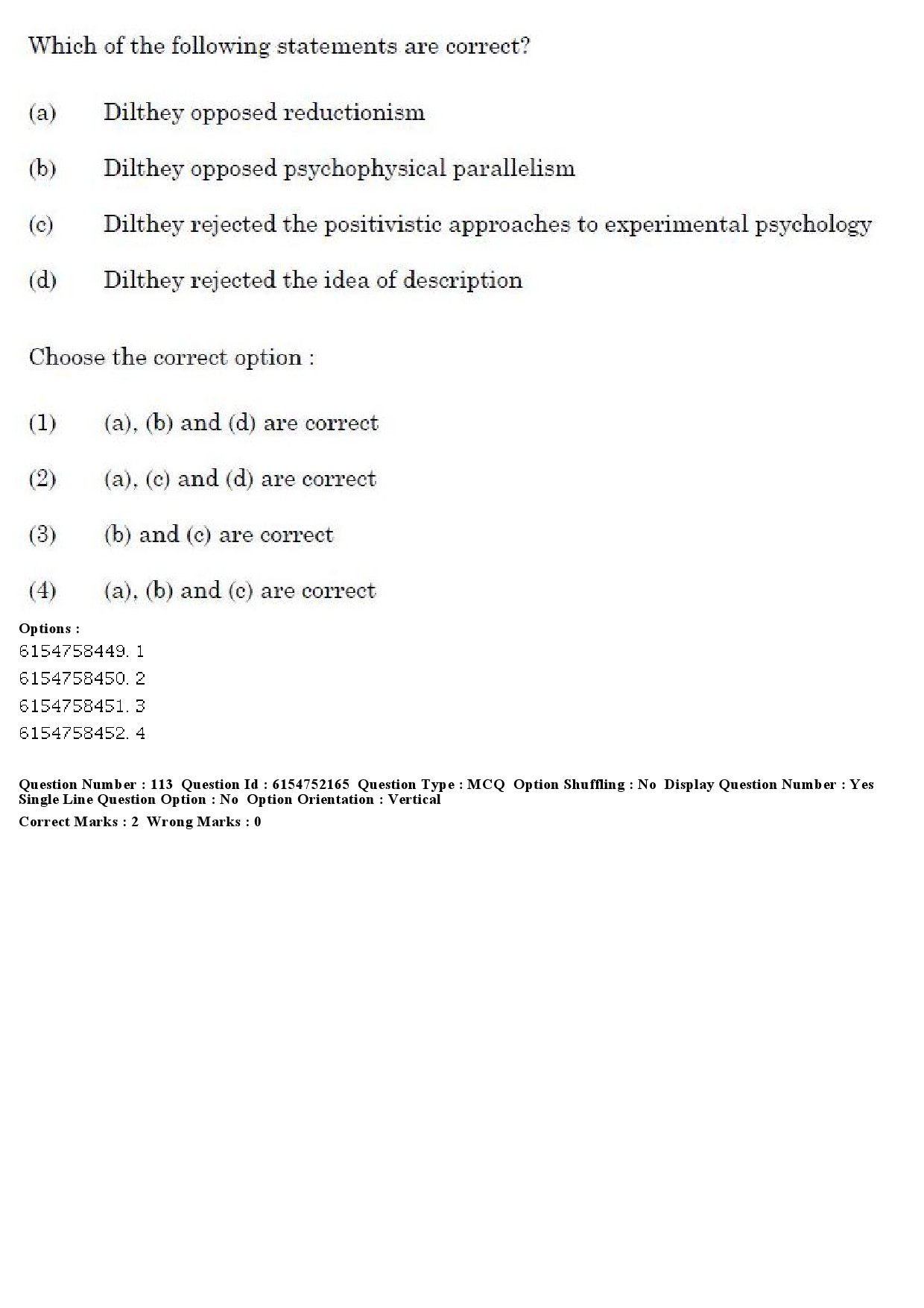 UGC NET Psychology Question Paper December 2019 111