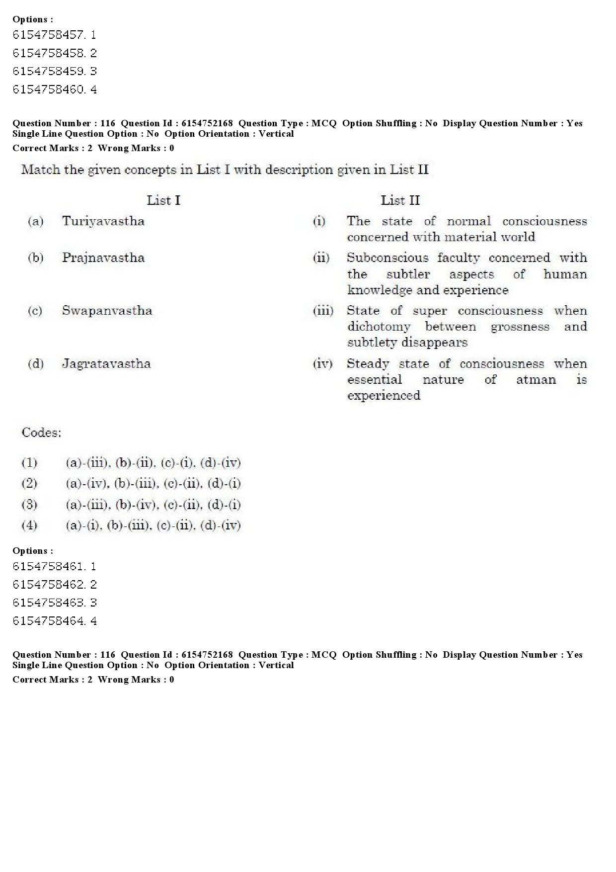 UGC NET Psychology Question Paper December 2019 116