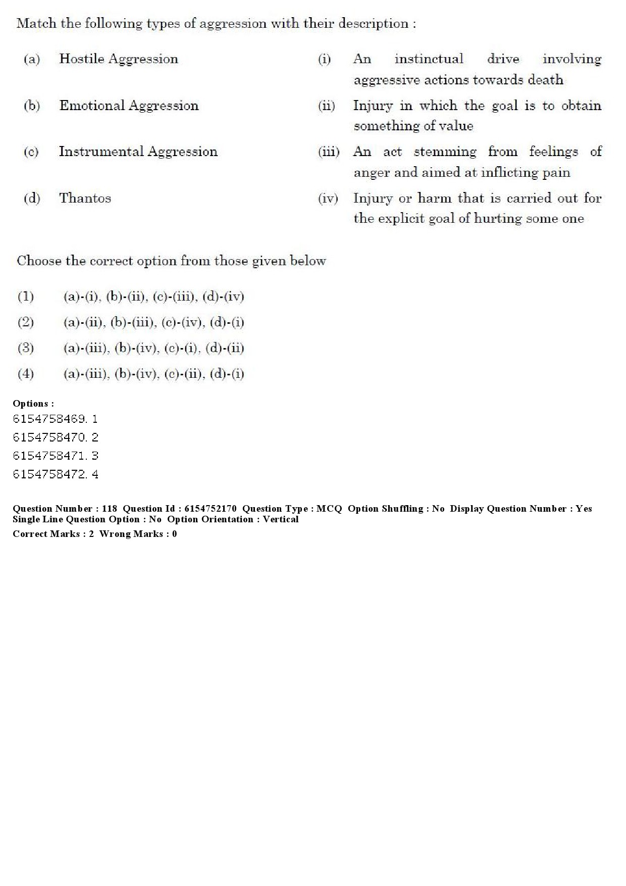 UGC NET Psychology Question Paper December 2019 120