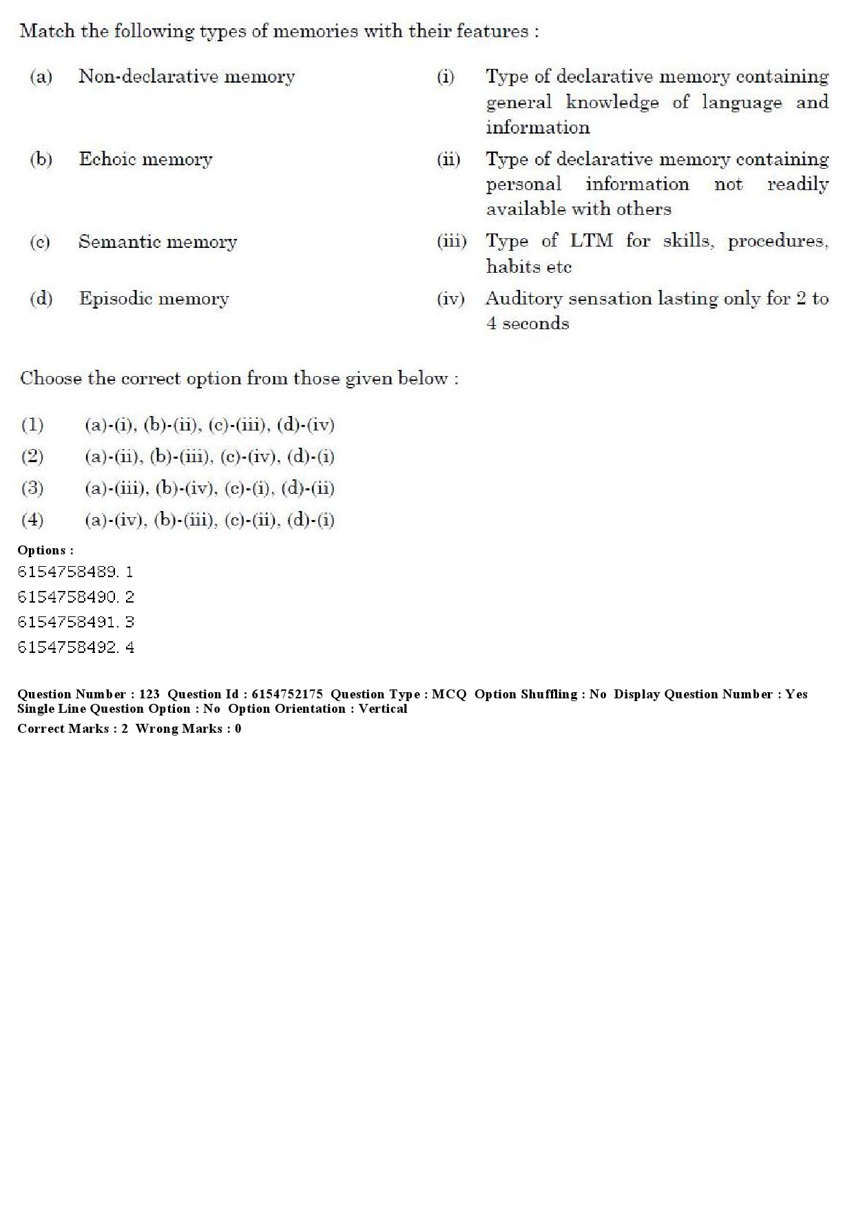 UGC NET Psychology Question Paper December 2019 130