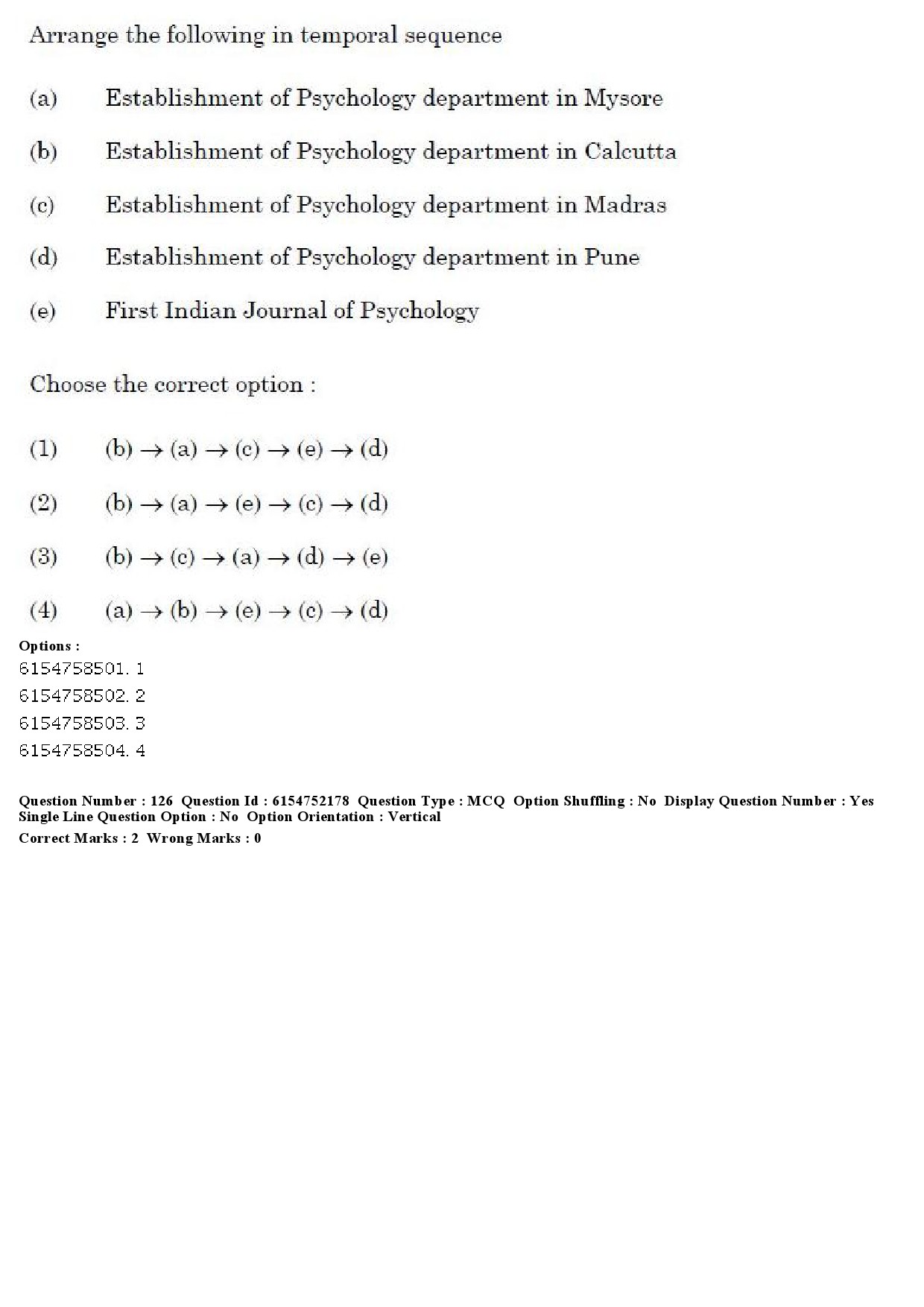 UGC NET Psychology Question Paper December 2019 136