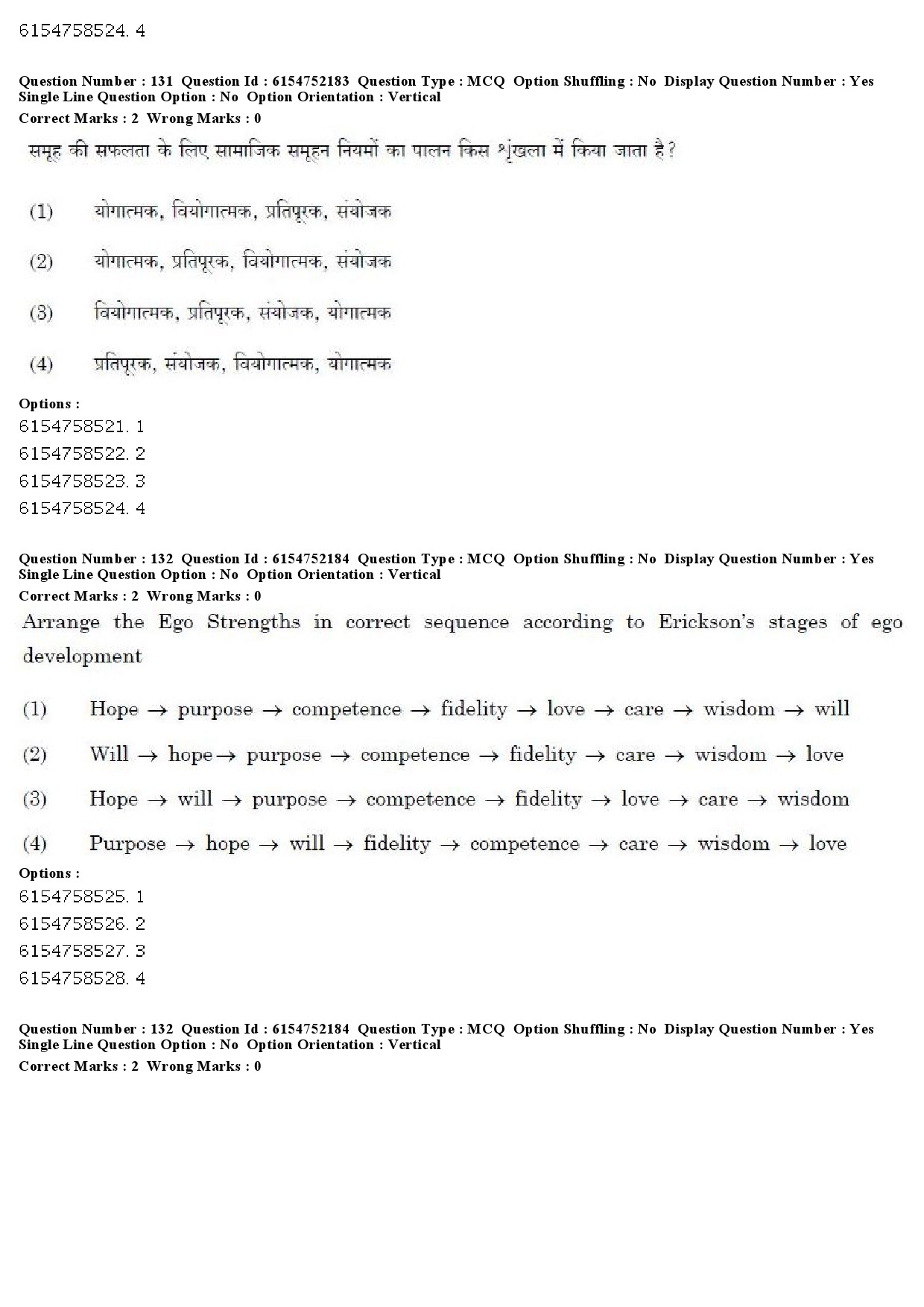 UGC NET Psychology Question Paper December 2019 143