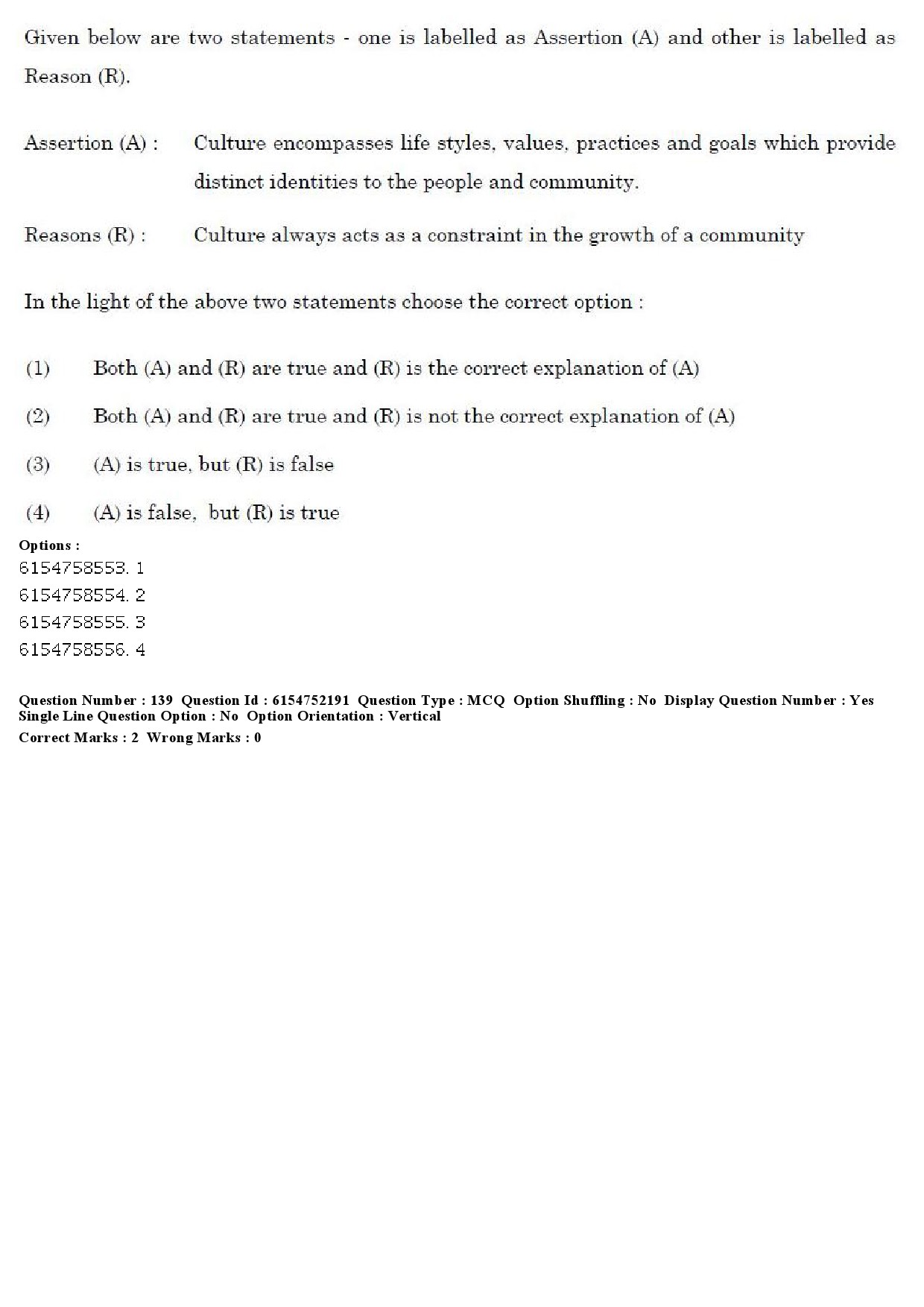 UGC NET Psychology Question Paper December 2019 155