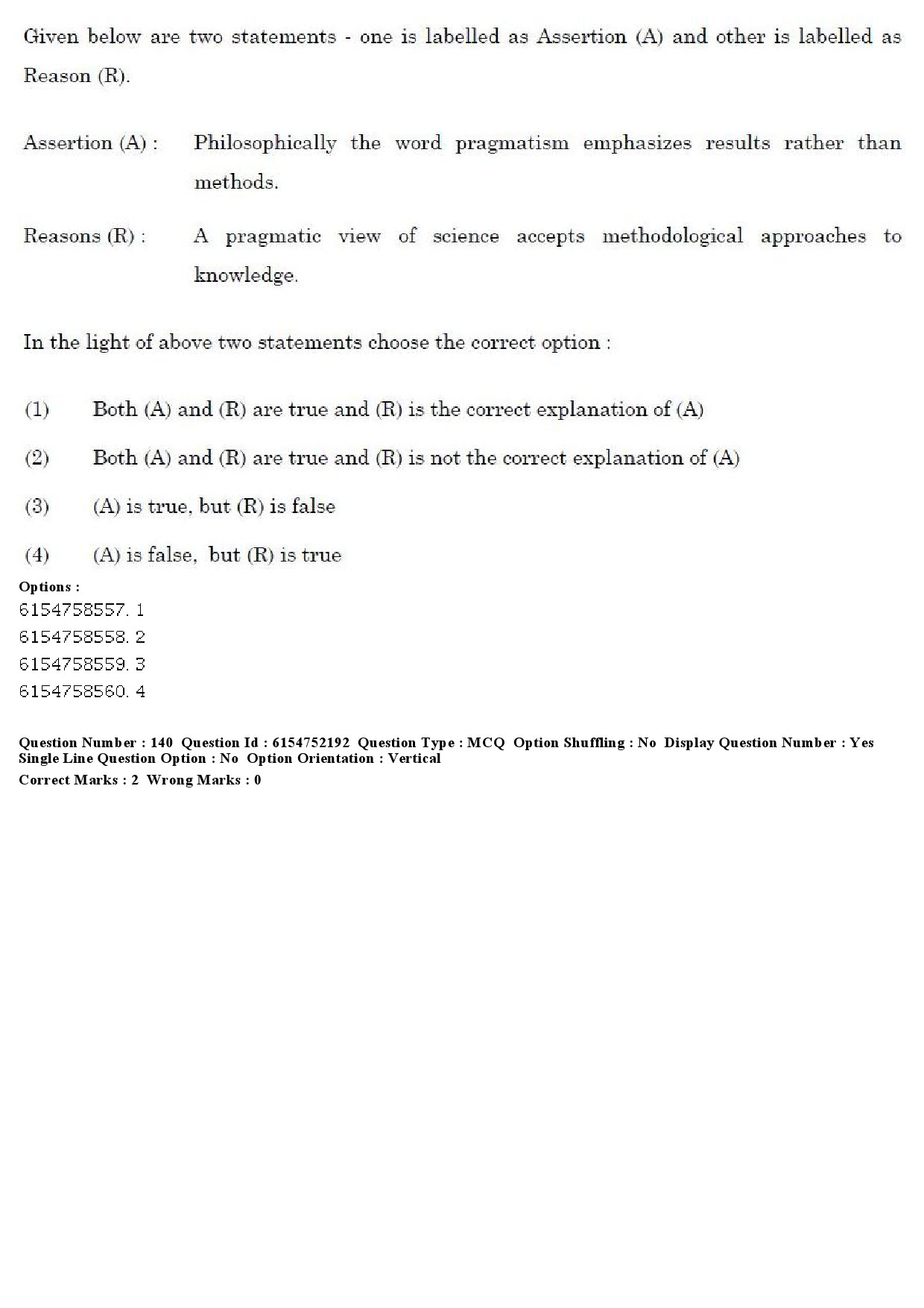 UGC NET Psychology Question Paper December 2019 157