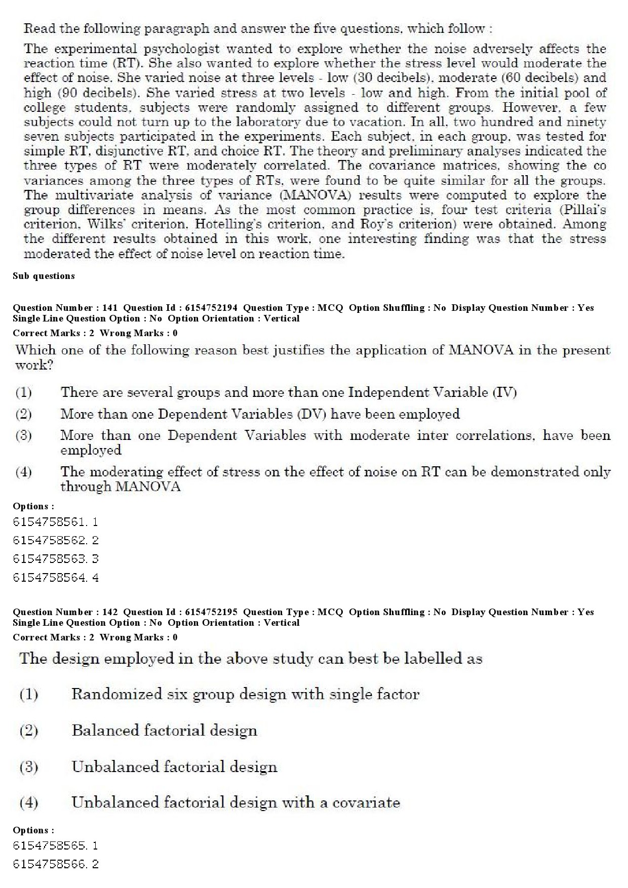 UGC NET Psychology Question Paper December 2019 159