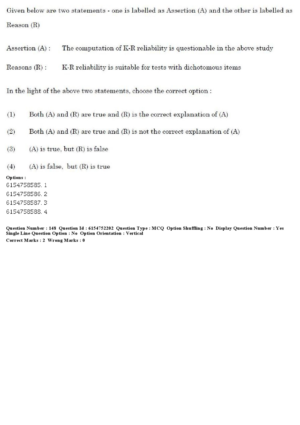 UGC NET Psychology Question Paper December 2019 165