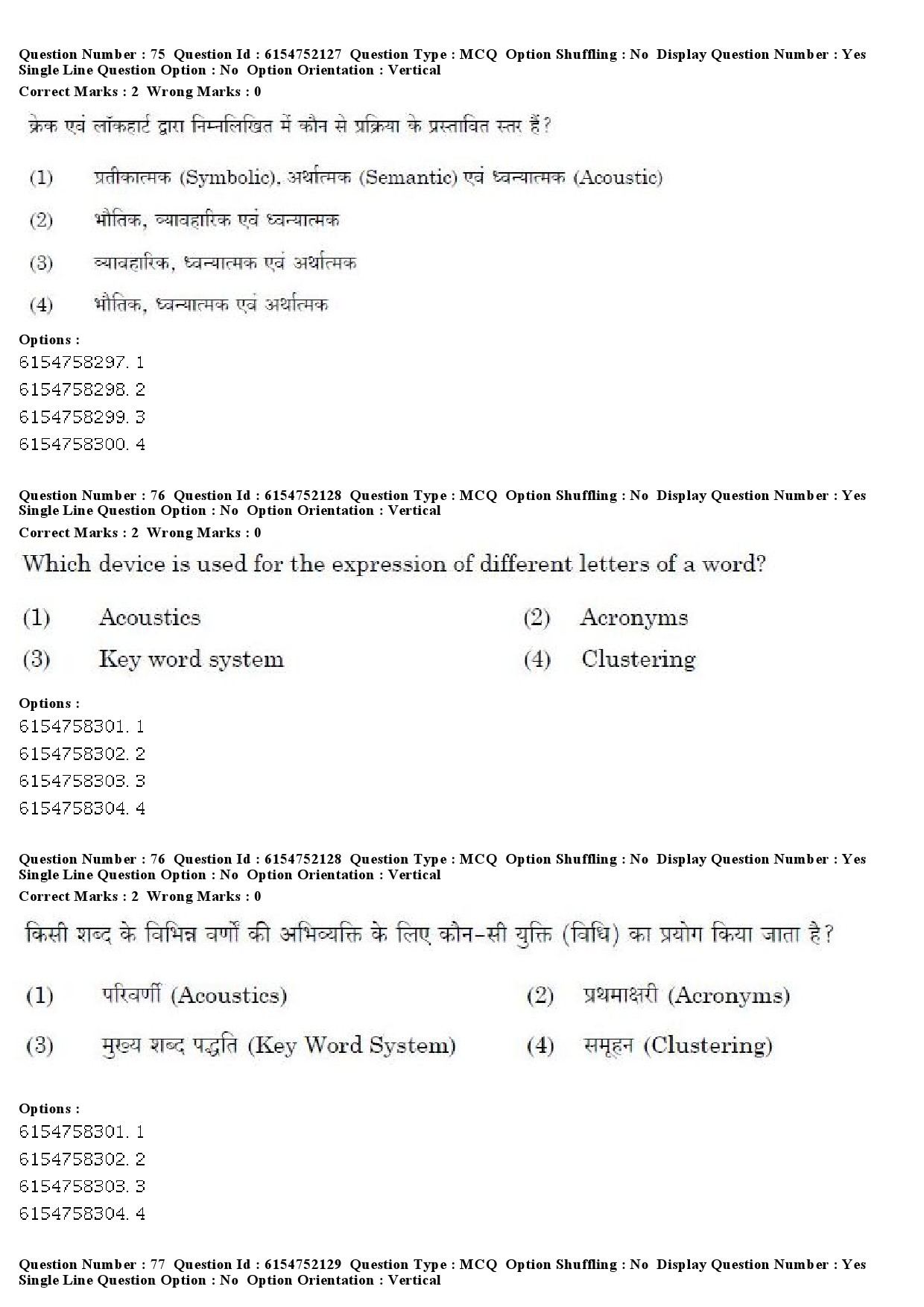 UGC NET Psychology Question Paper December 2019 64