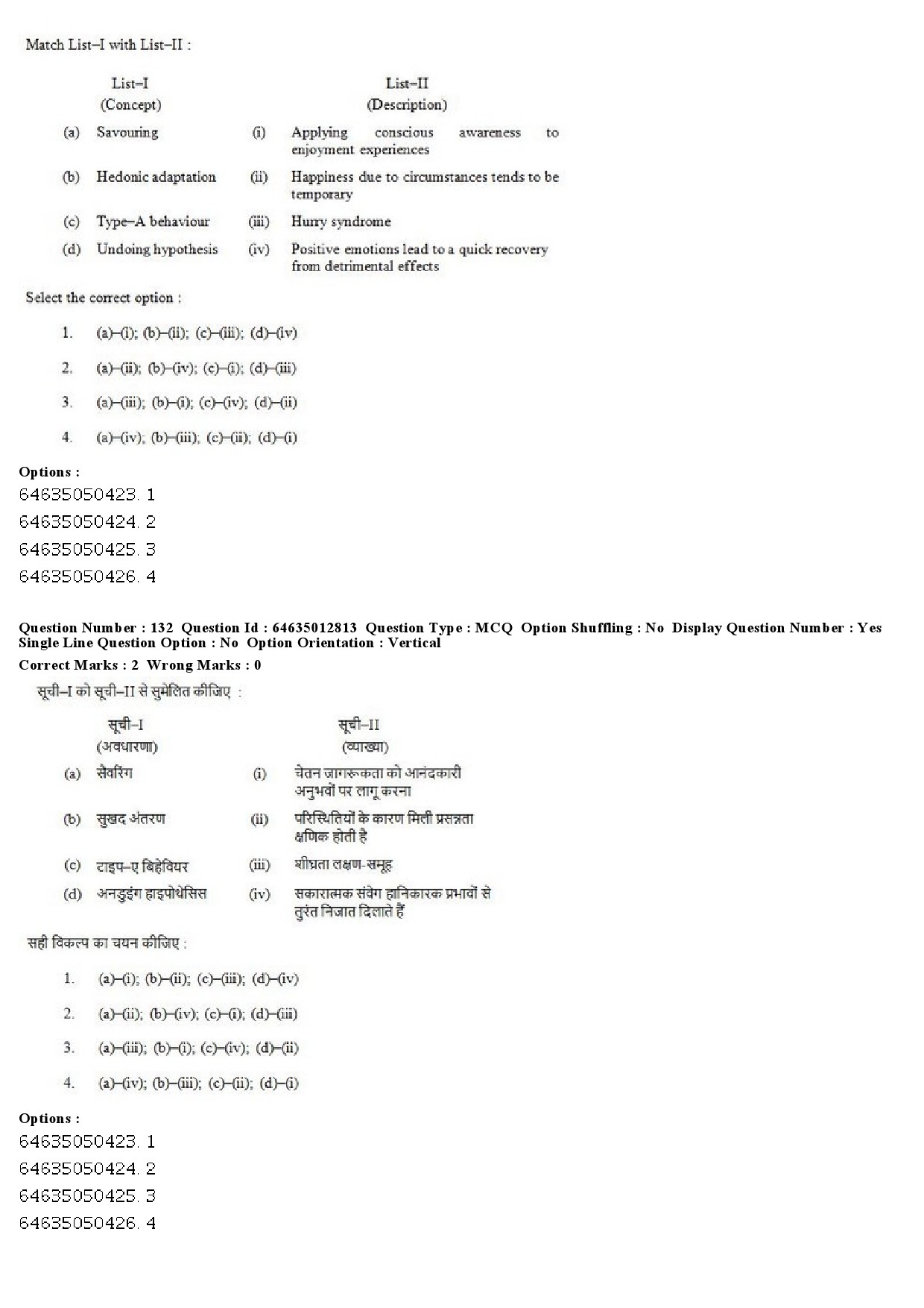 UGC NET Psychology Question Paper June 2019 102