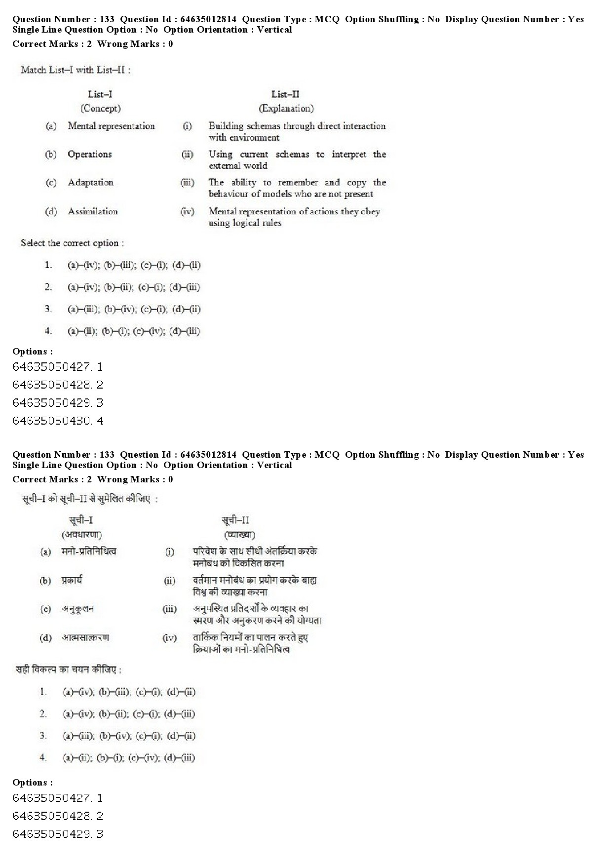 UGC NET Psychology Question Paper June 2019 103