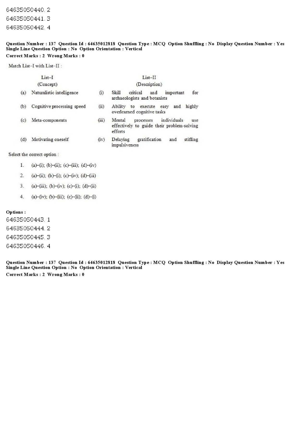 UGC NET Psychology Question Paper June 2019 107