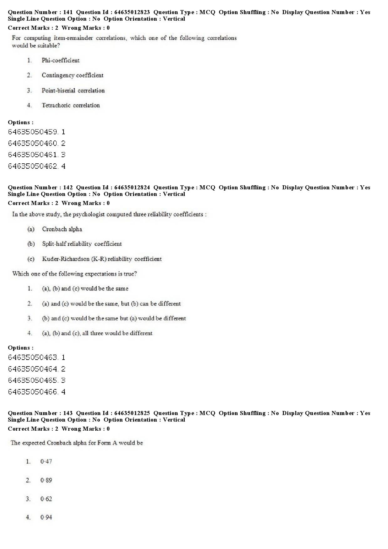 UGC NET Psychology Question Paper June 2019 112