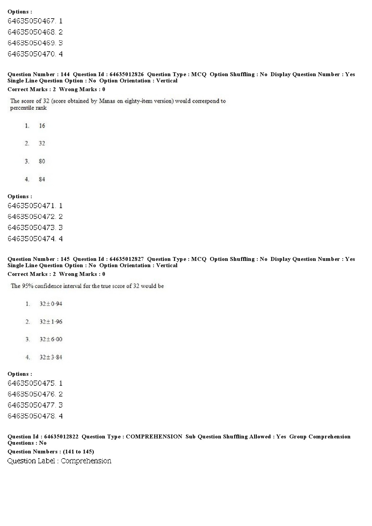 UGC NET Psychology Question Paper June 2019 113