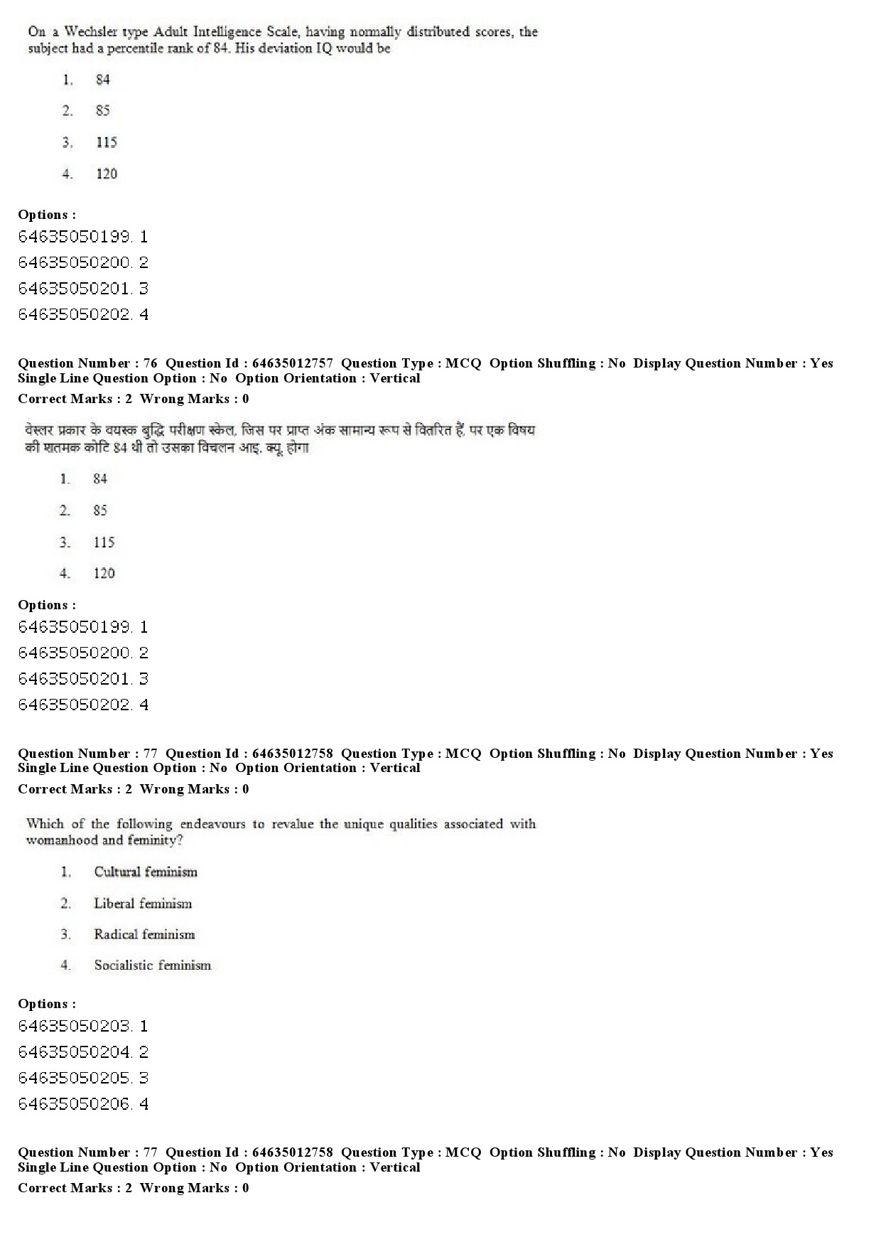 UGC NET Psychology Question Paper June 2019 53