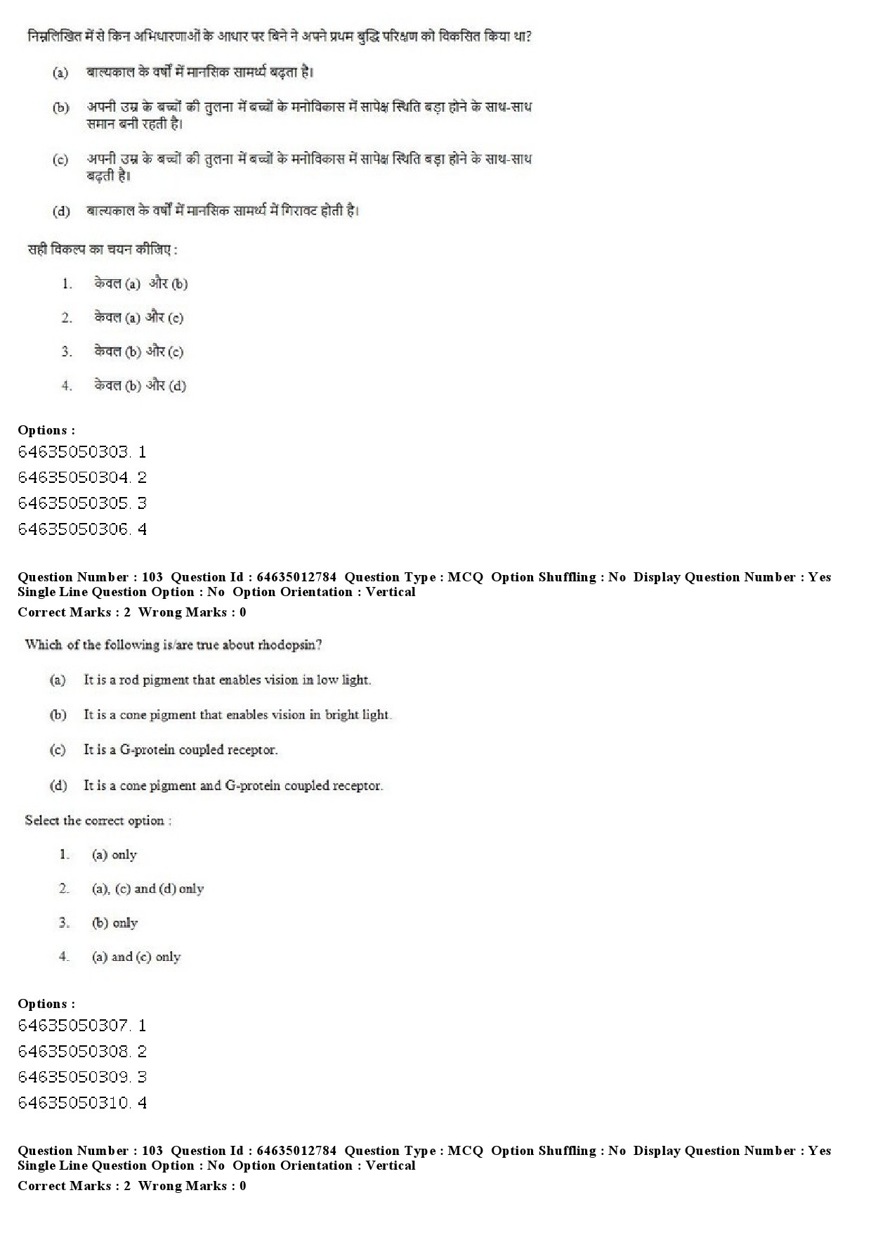 UGC NET Psychology Question Paper June 2019 73