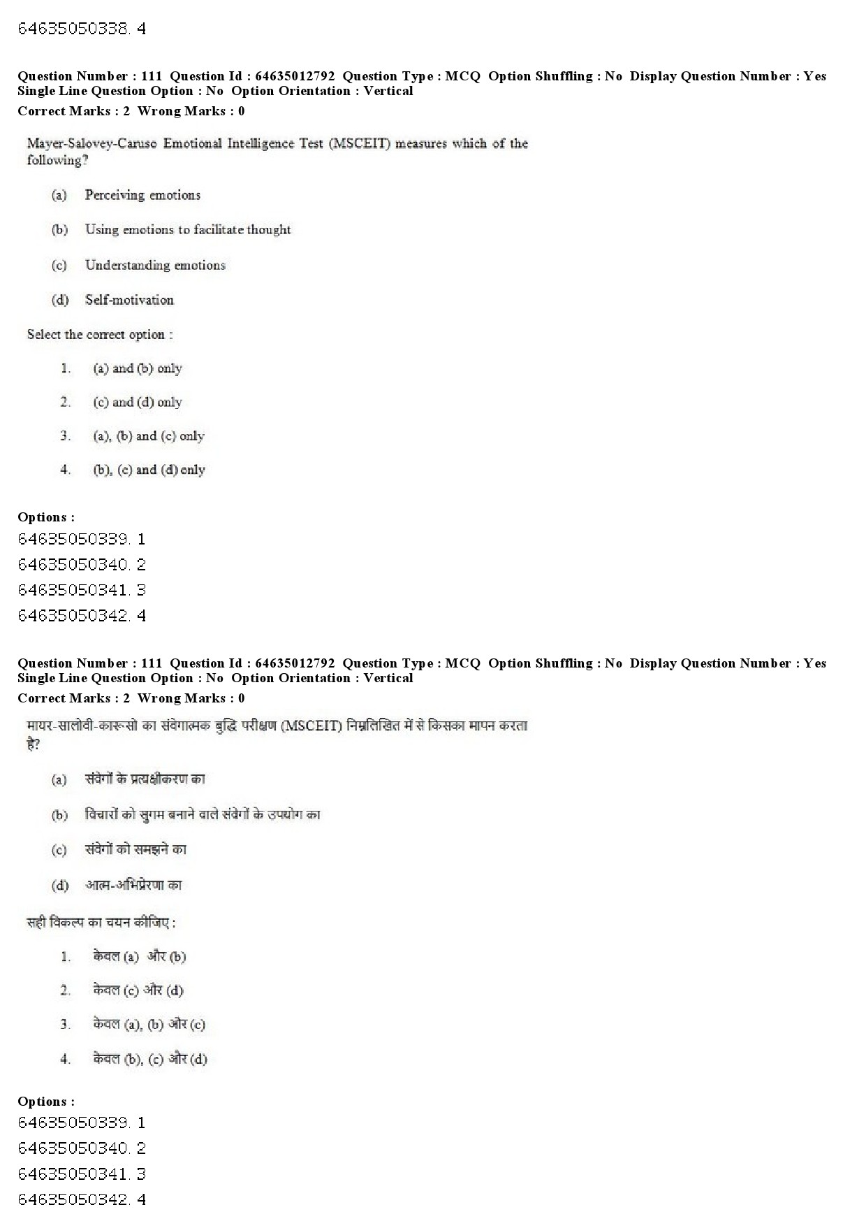 UGC NET Psychology Question Paper June 2019 81