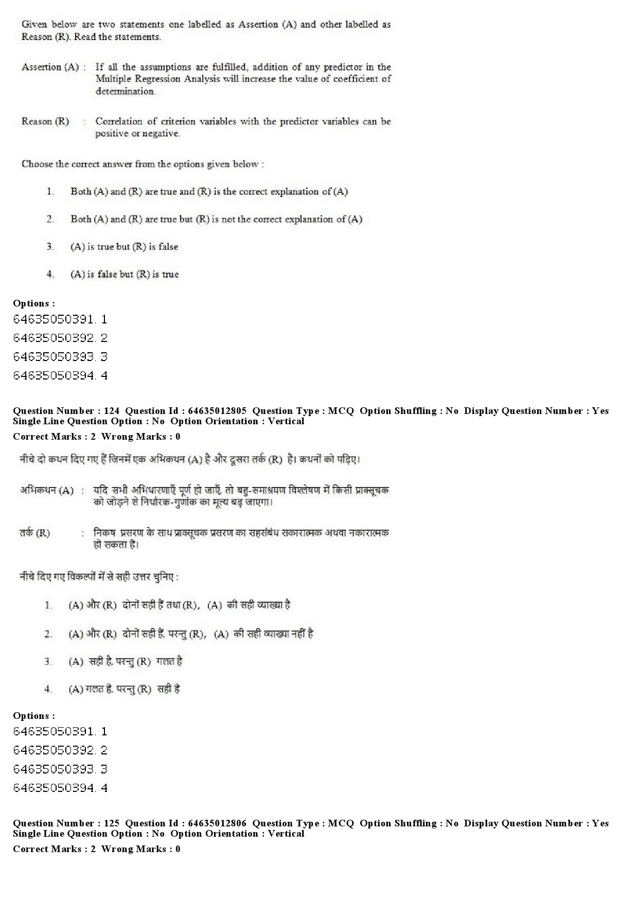 UGC NET Psychology Question Paper June 2019 94