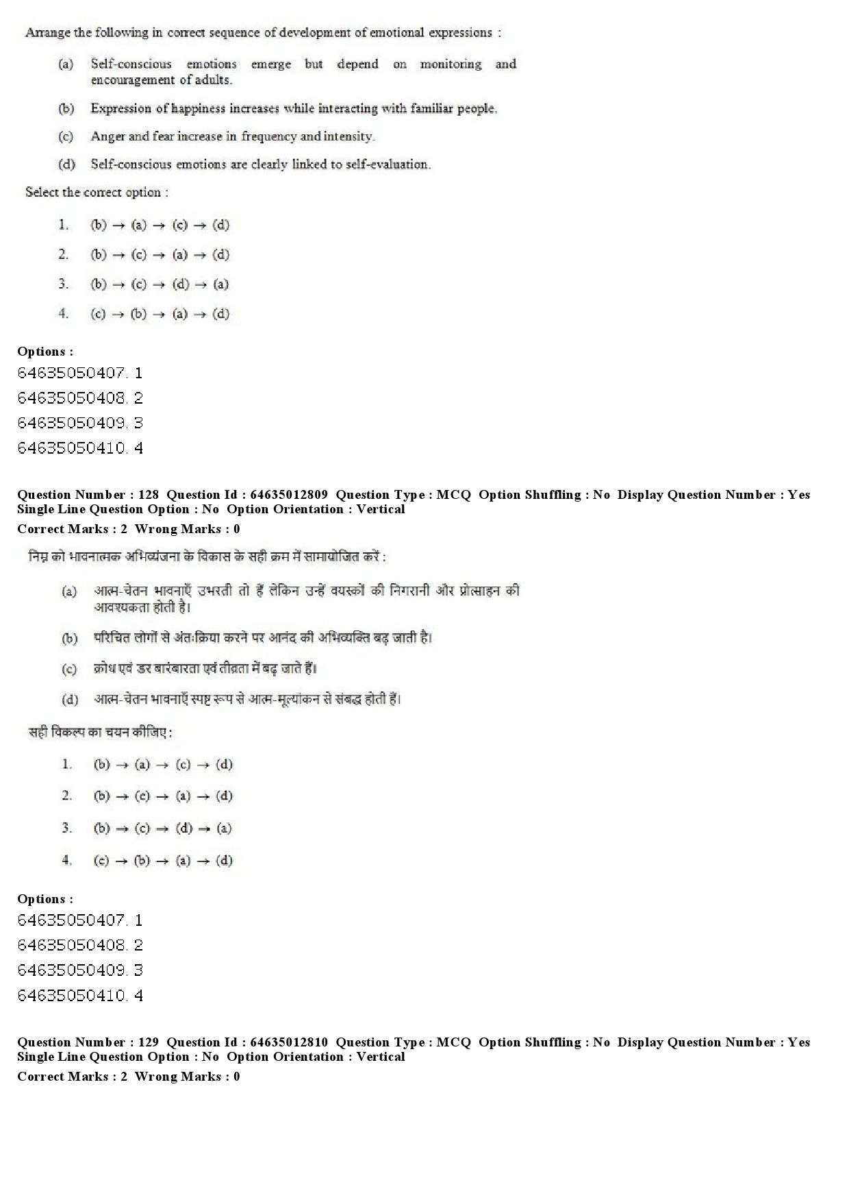 UGC NET Psychology Question Paper June 2019 98