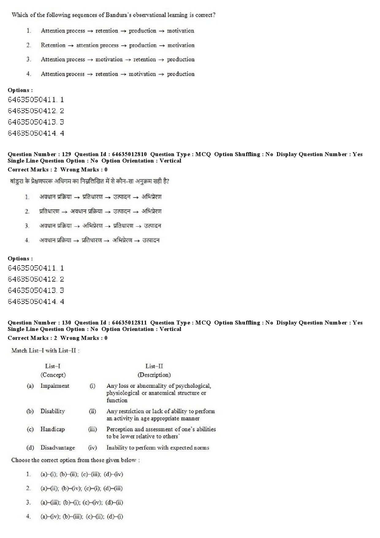 UGC NET Psychology Question Paper June 2019 99