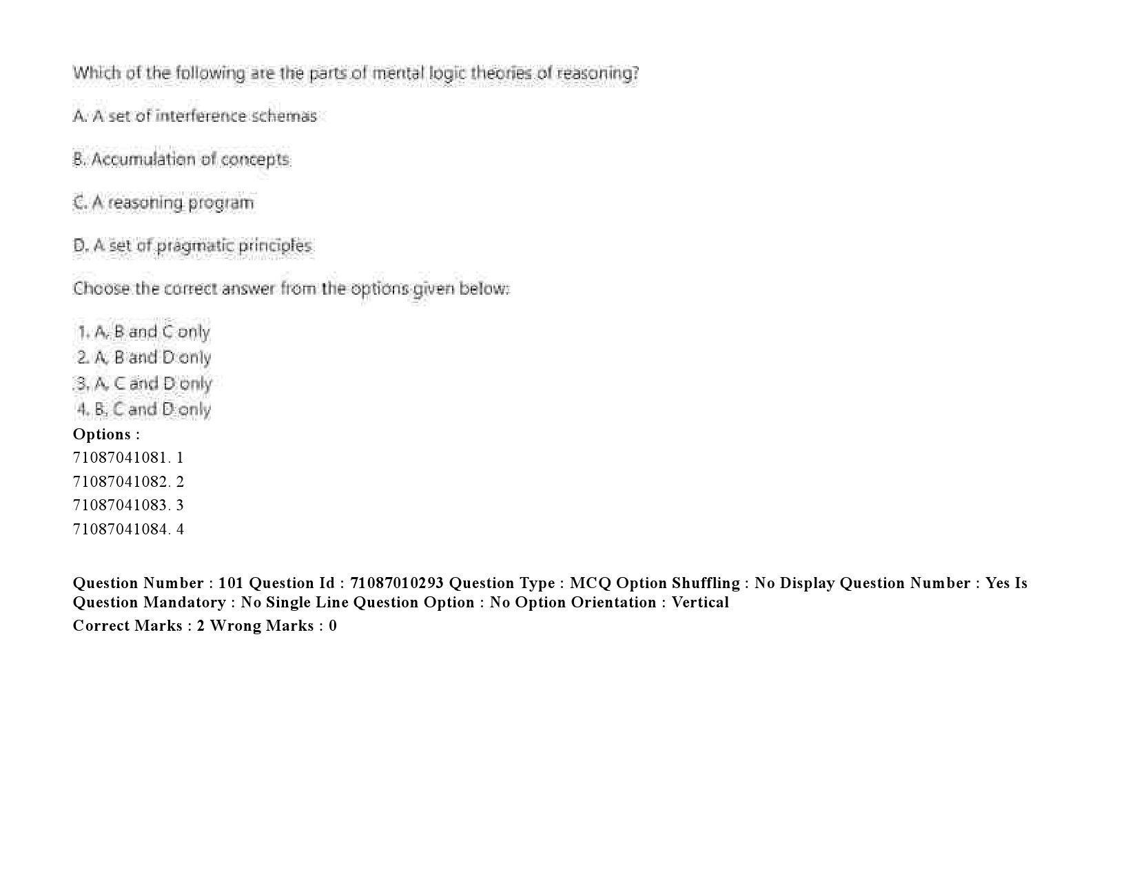 UGC NET Psychology Question Paper September 2020 136