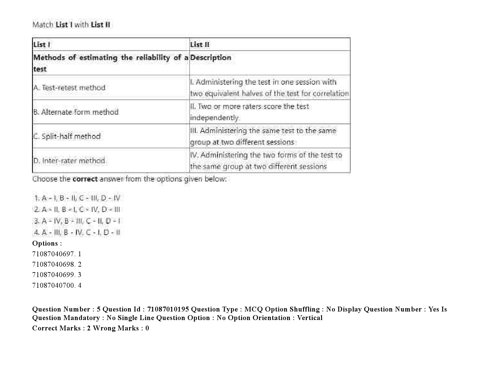 UGC NET Psychology Question Paper September 2020 9