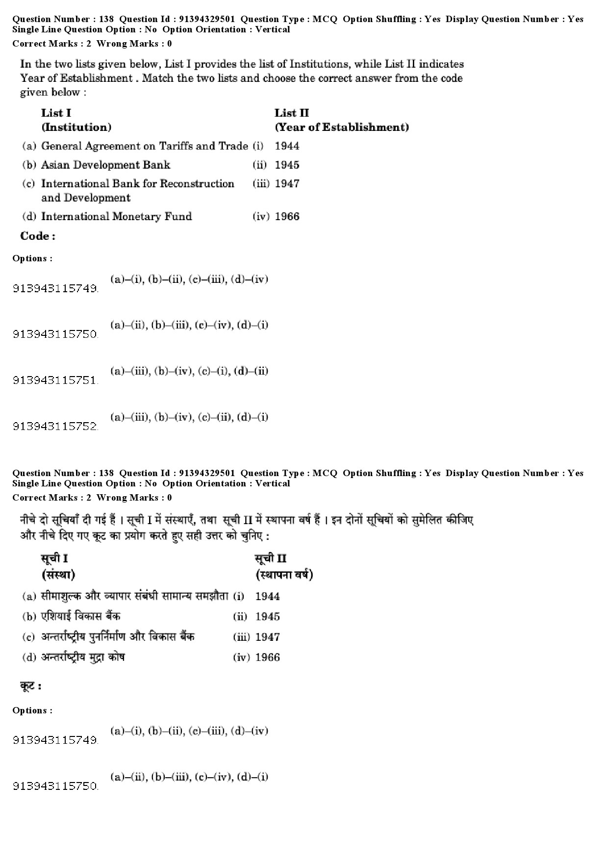 UGC NET Public Administration Question Paper December 2018 112