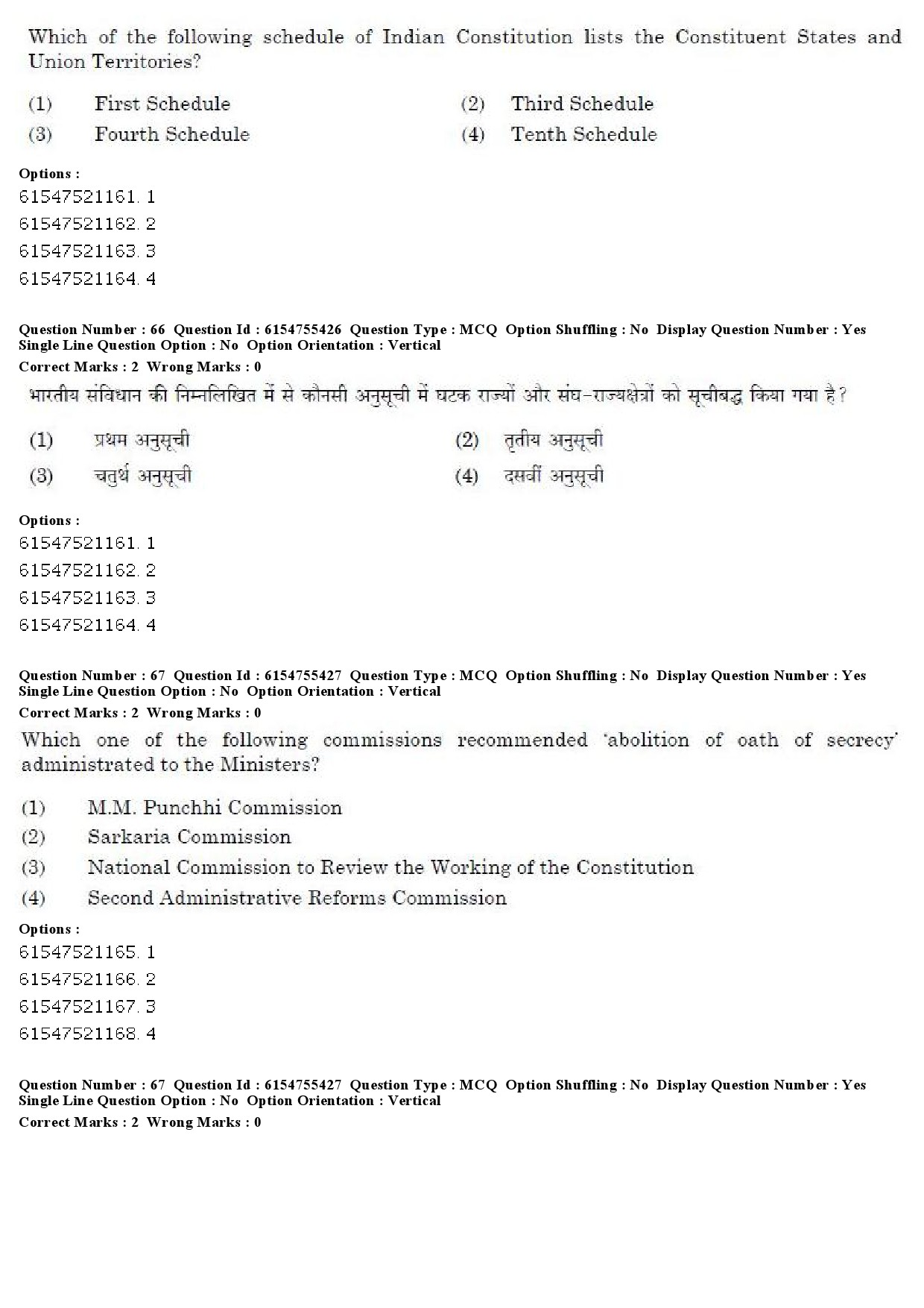 UGC NET Public Administration Question Paper December 2019 55