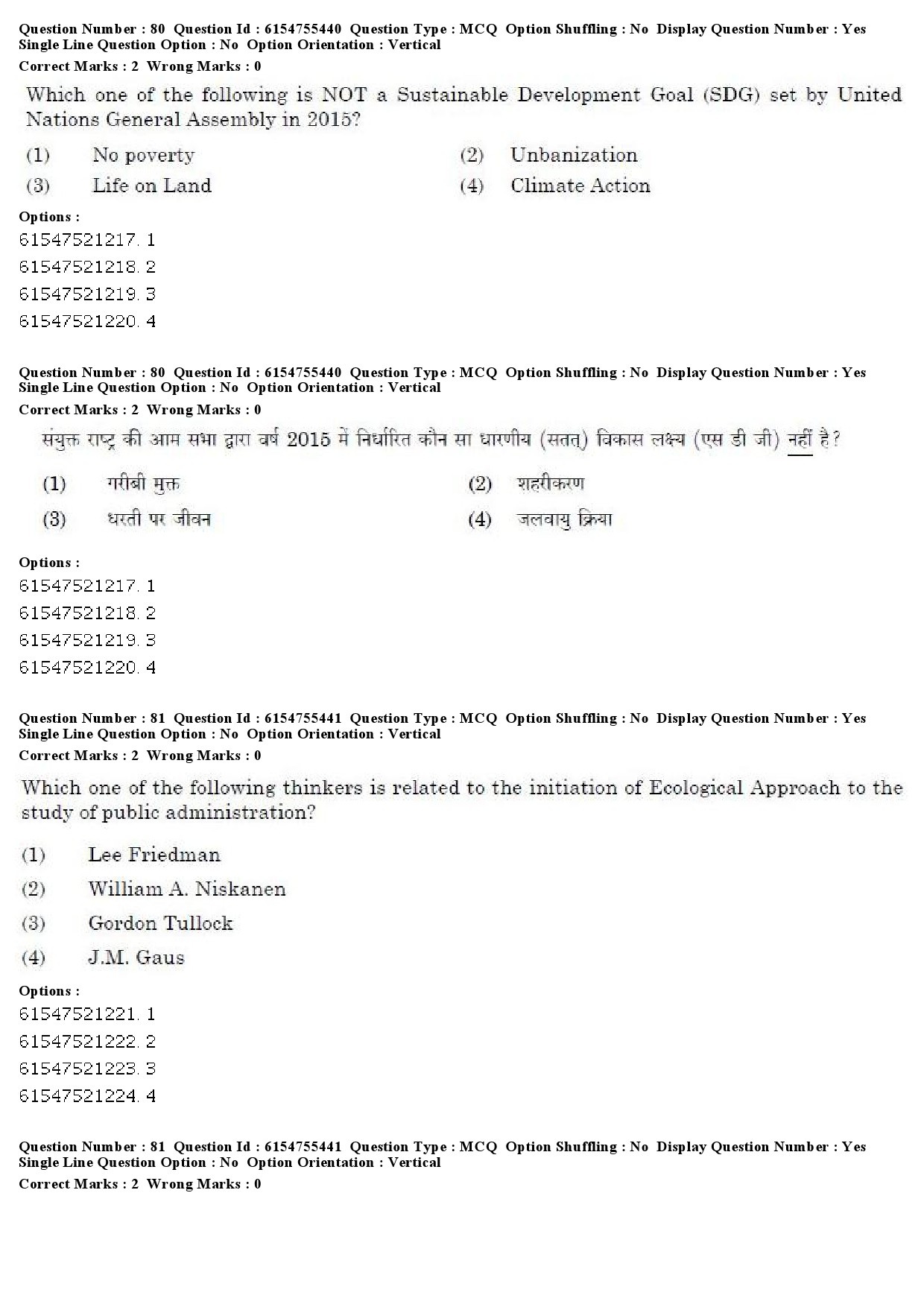 UGC NET Public Administration Question Paper December 2019 64