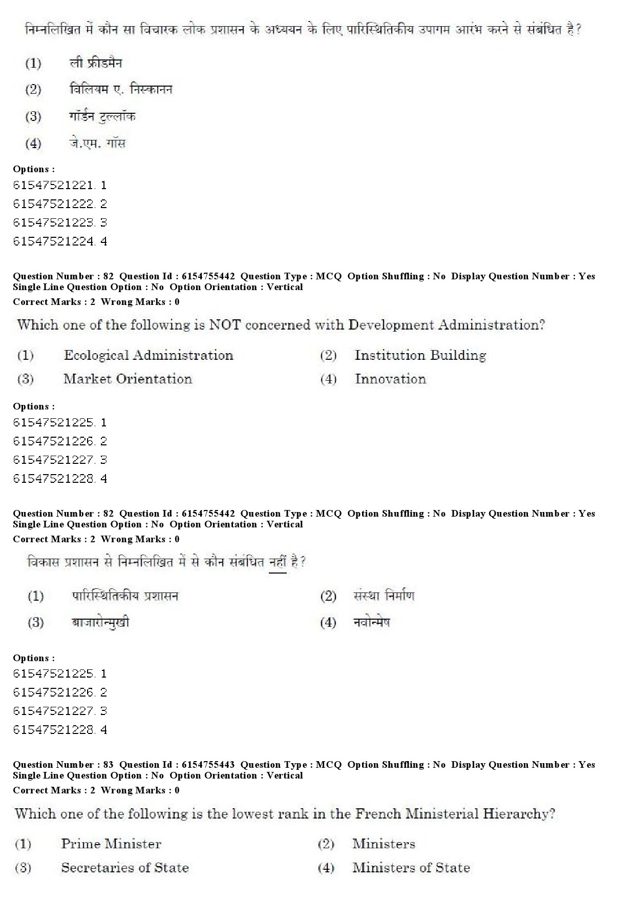 UGC NET Public Administration Question Paper December 2019 65