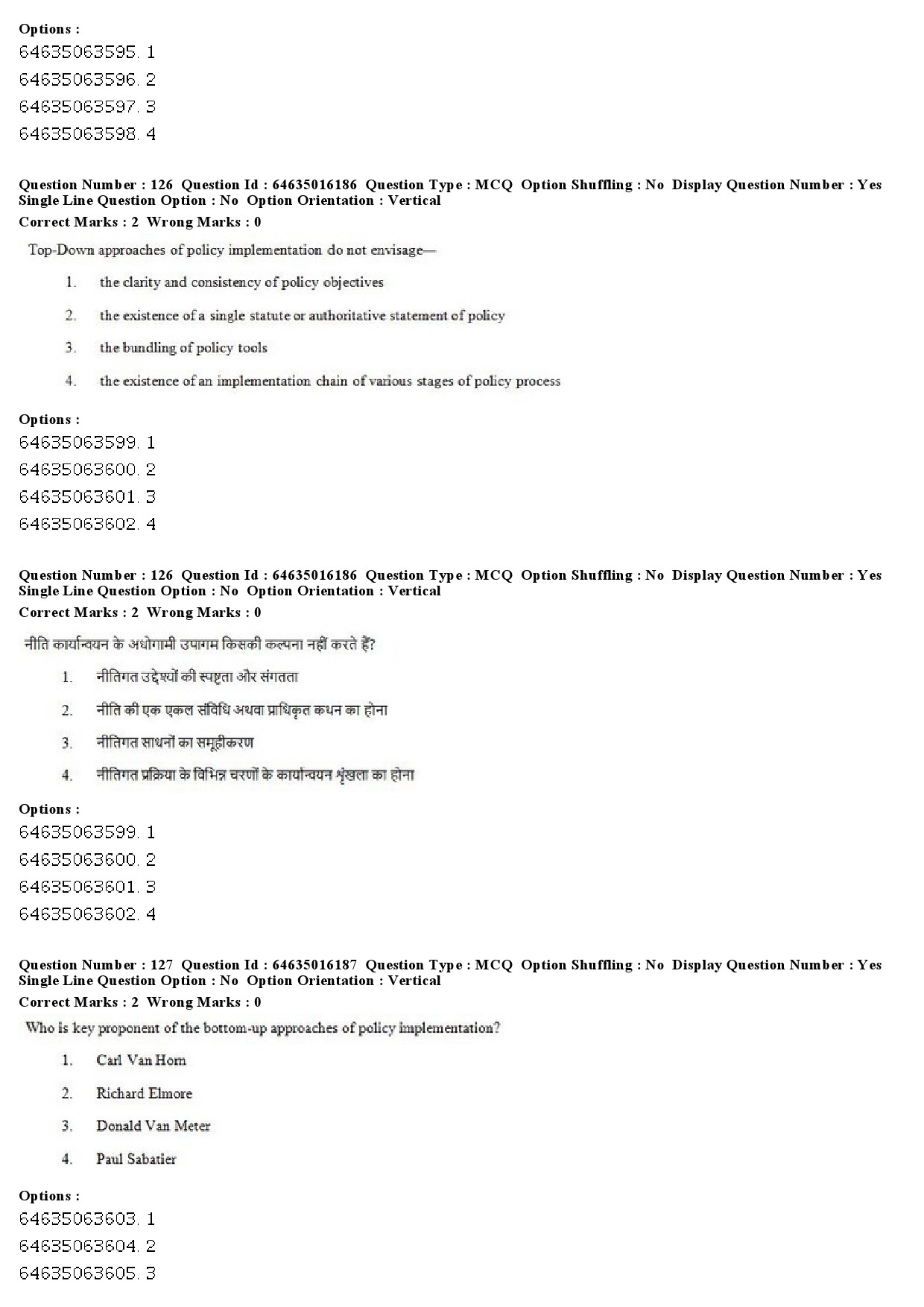 UGC NET Public Administration Question Paper June 2019 98