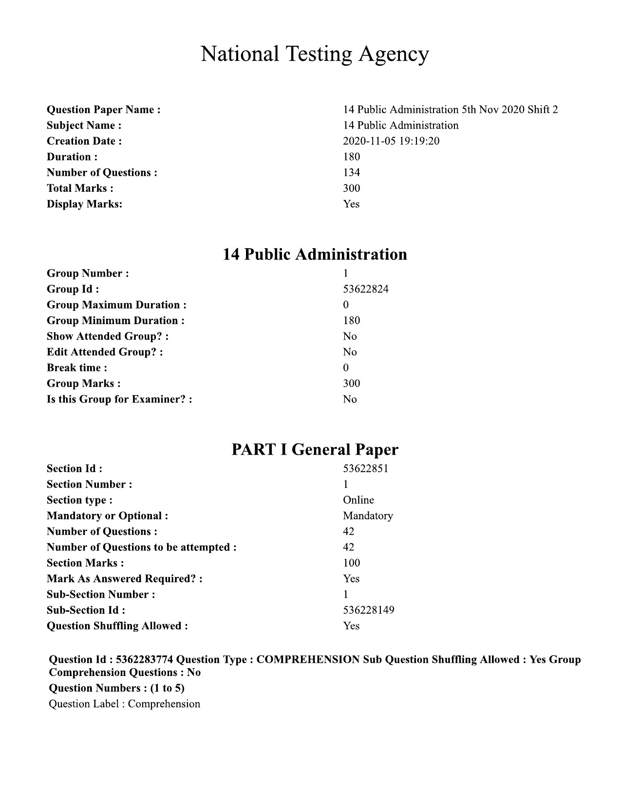 UGC NET Public Administration Question Paper September 2020 1