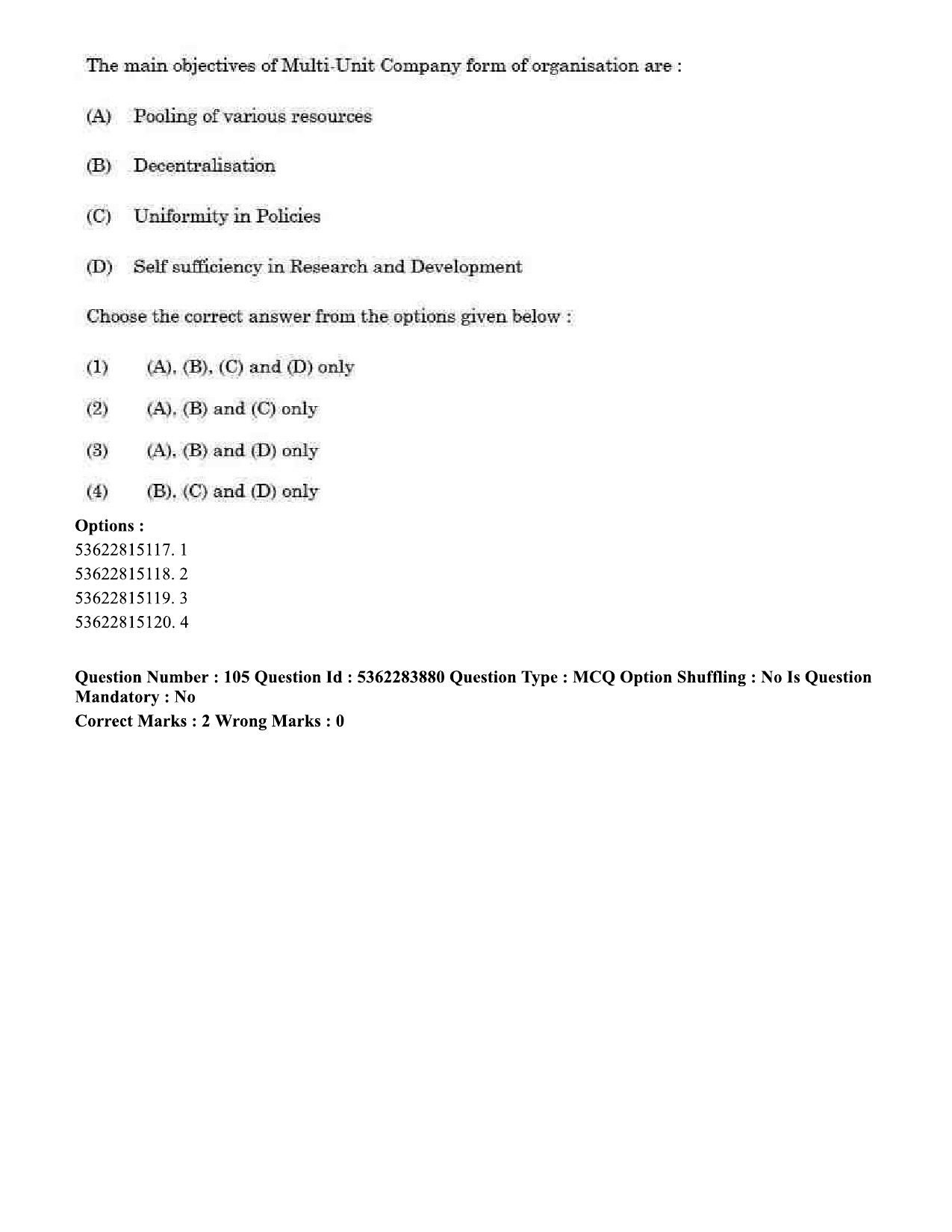 UGC NET Public Administration Question Paper September 2020 110