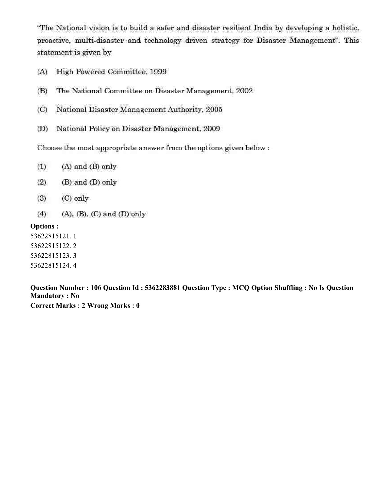 UGC NET Public Administration Question Paper September 2020 112