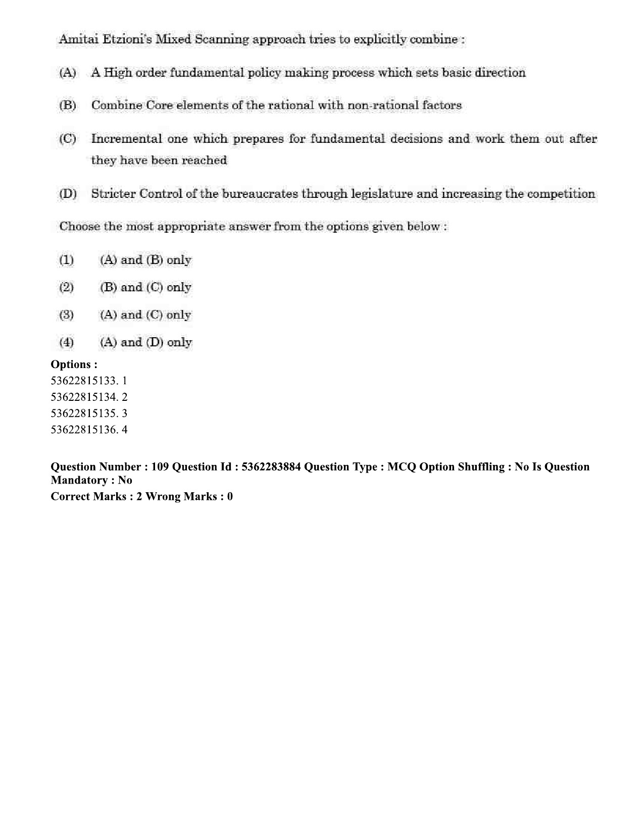 UGC NET Public Administration Question Paper September 2020 118