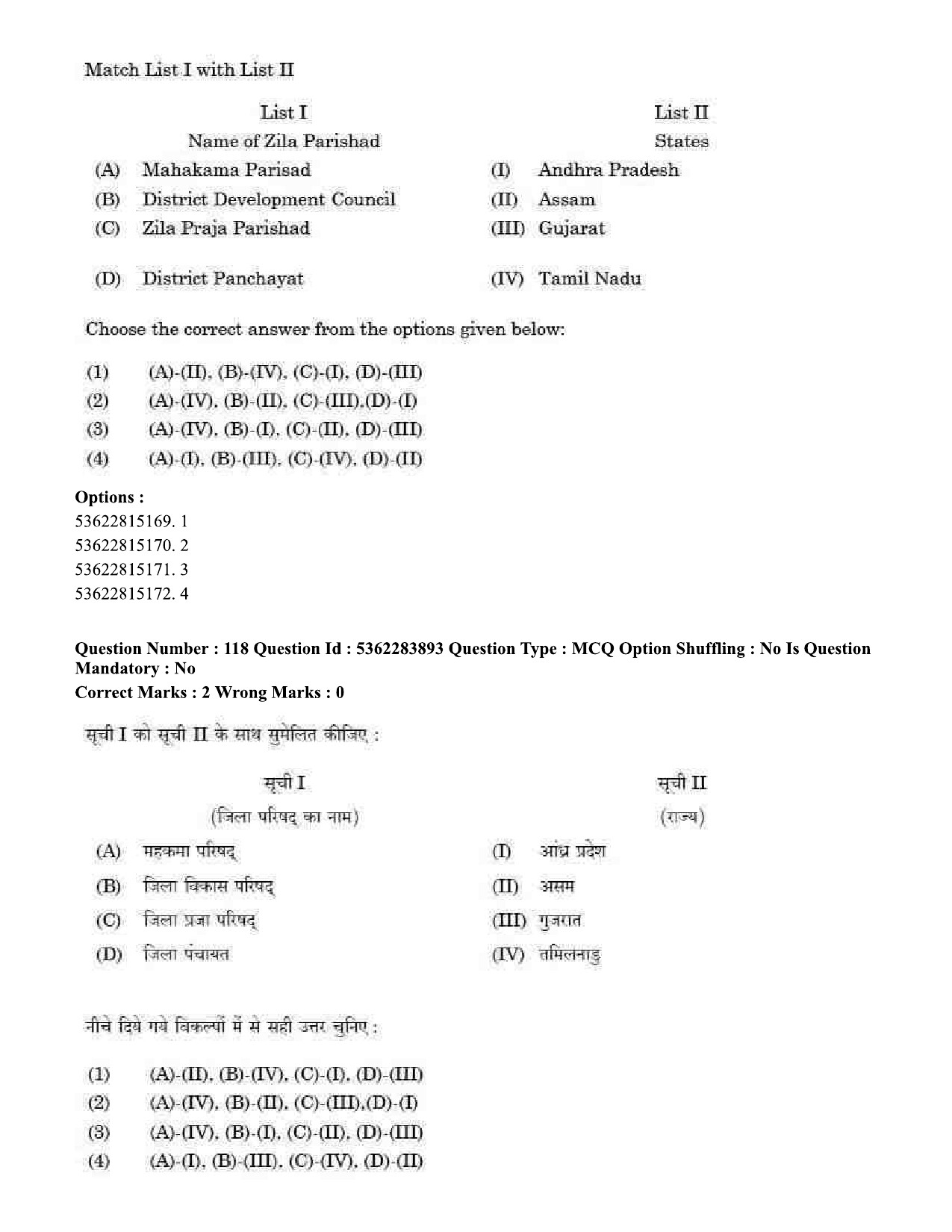 UGC NET Public Administration Question Paper September 2020 136