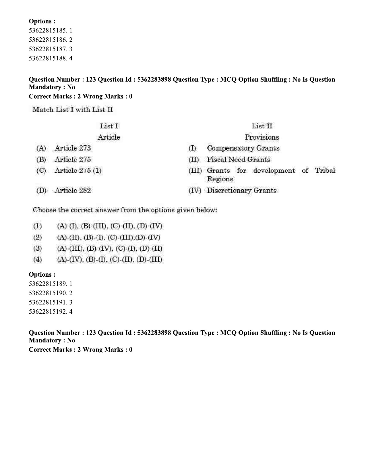 UGC NET Public Administration Question Paper September 2020 143