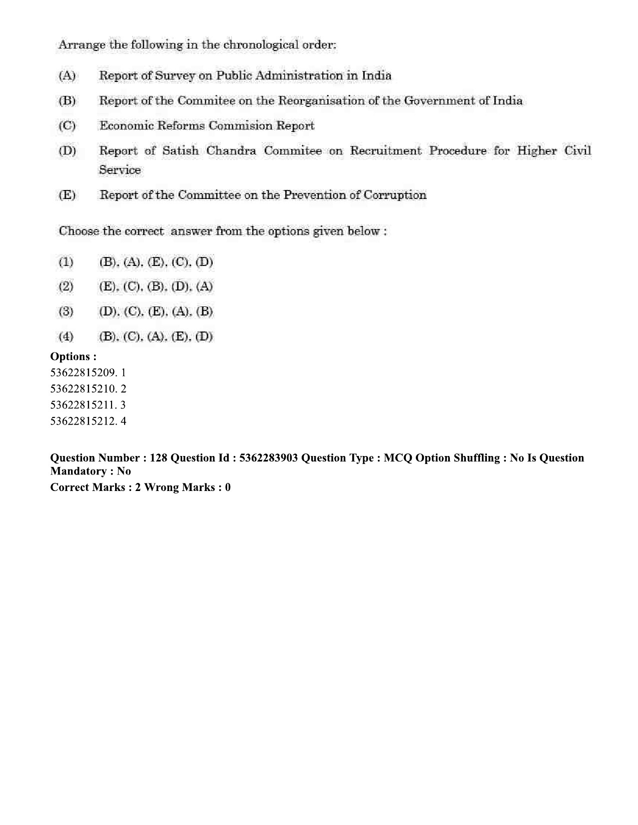 UGC NET Public Administration Question Paper September 2020 152