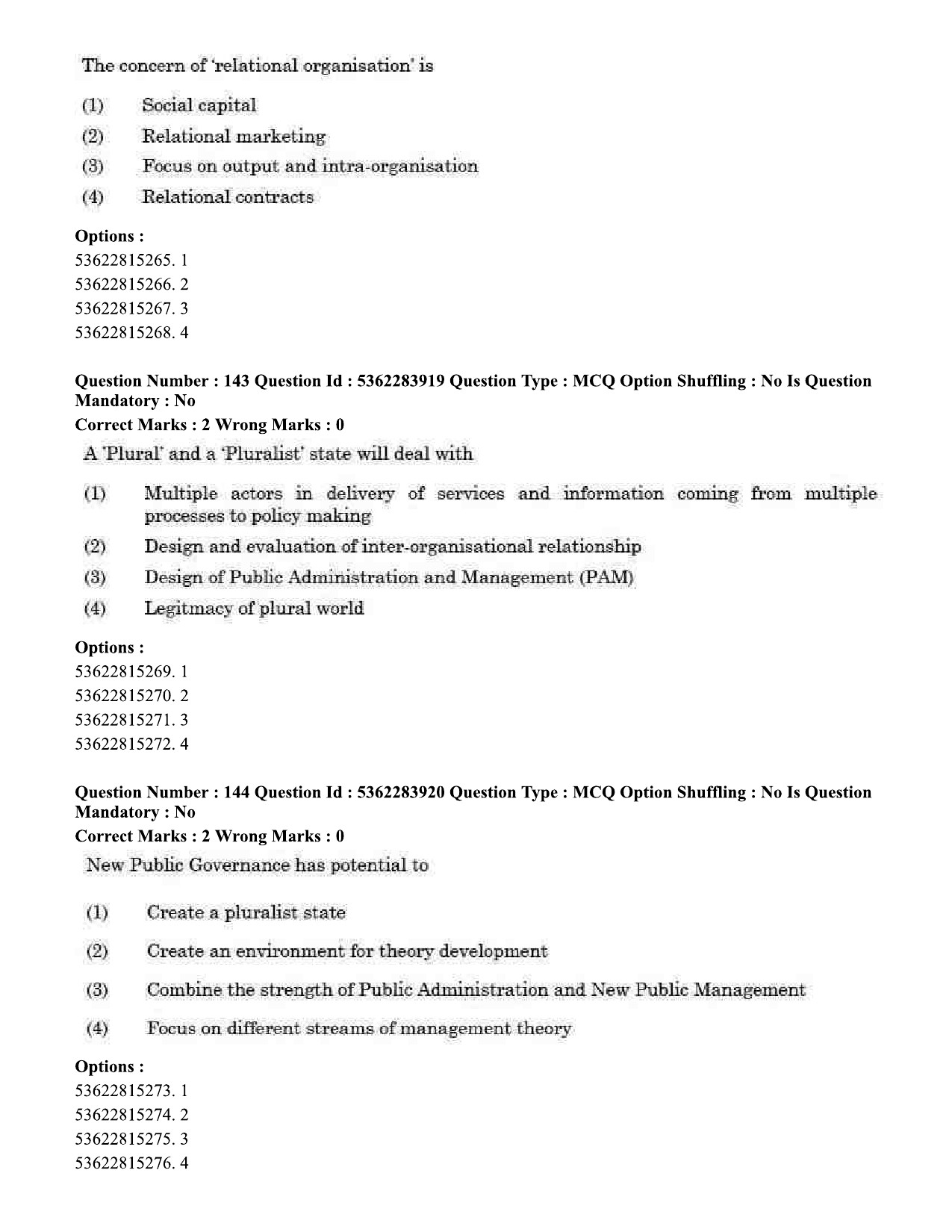 UGC NET Public Administration Question Paper September 2020 177