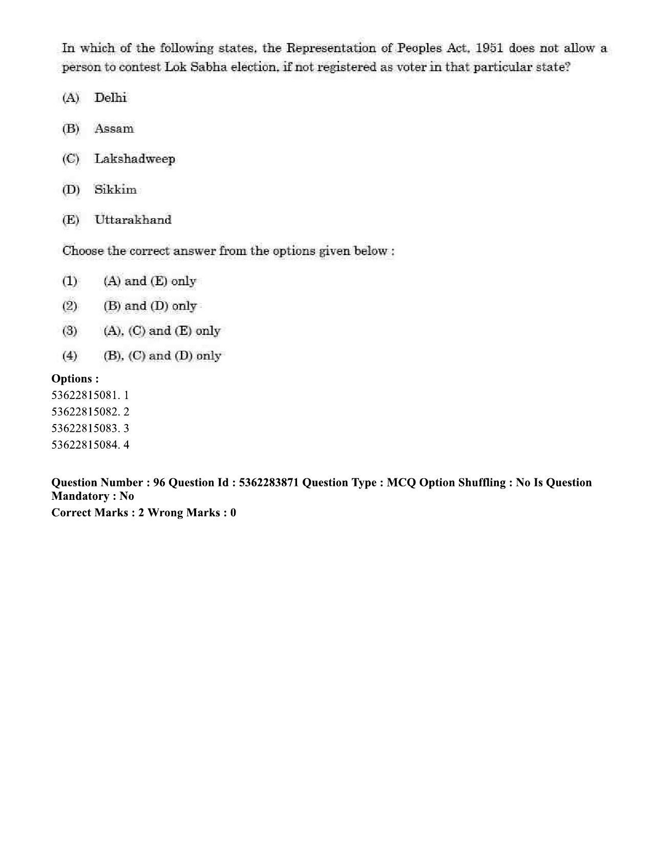 UGC NET Public Administration Question Paper September 2020 92