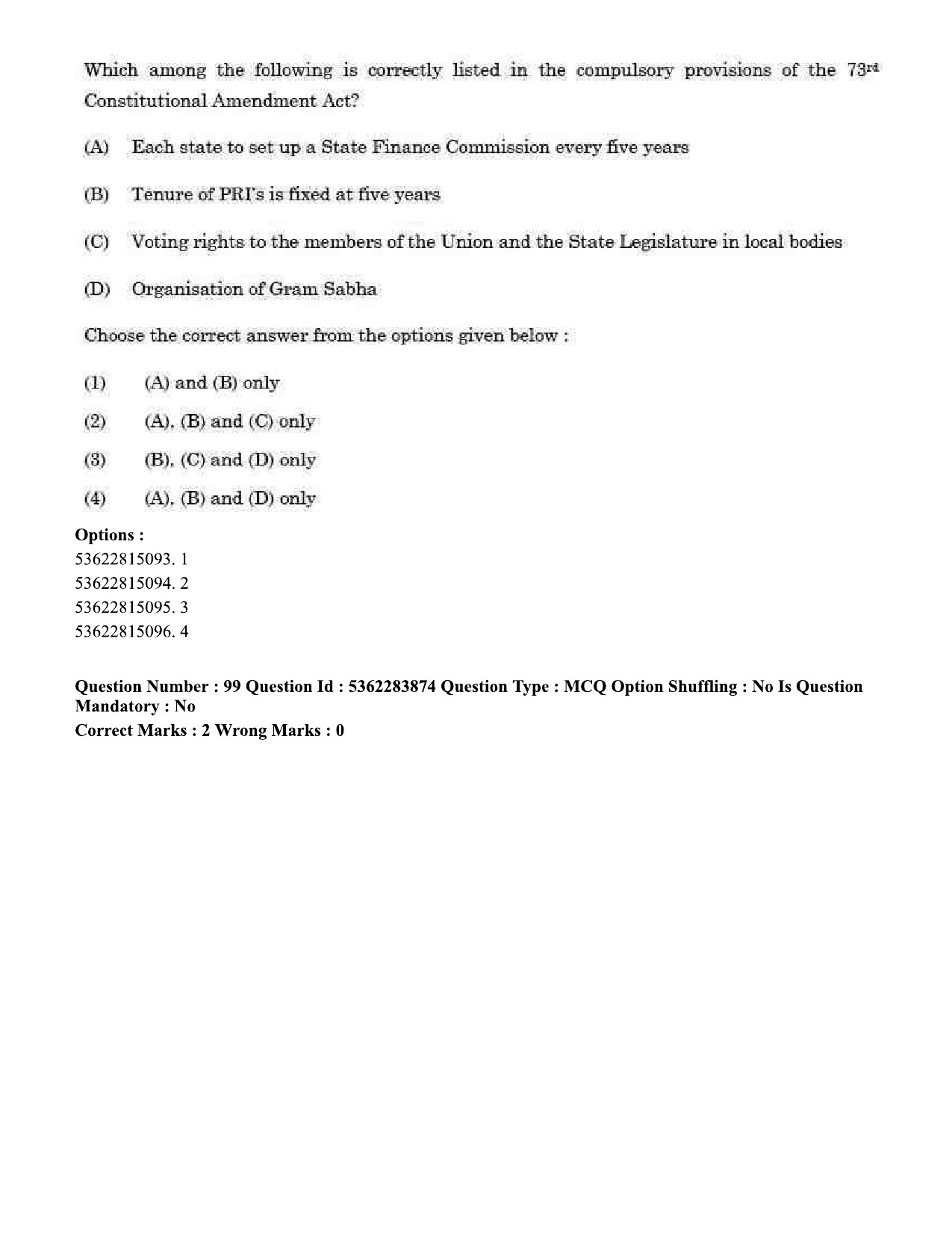 UGC NET Public Administration Question Paper September 2020 98