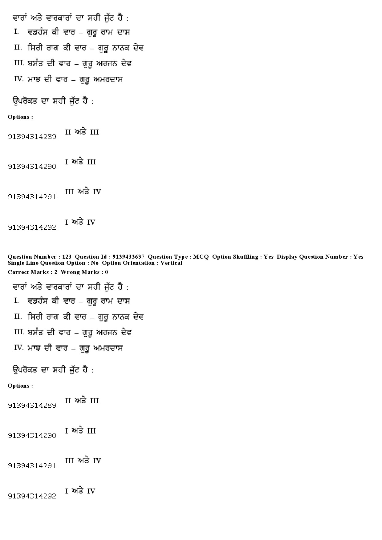 UGC NET Punjabi Question Paper December 2018 115