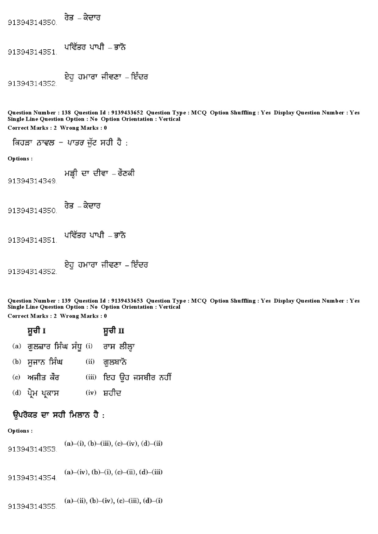 UGC NET Punjabi Question Paper December 2018 129