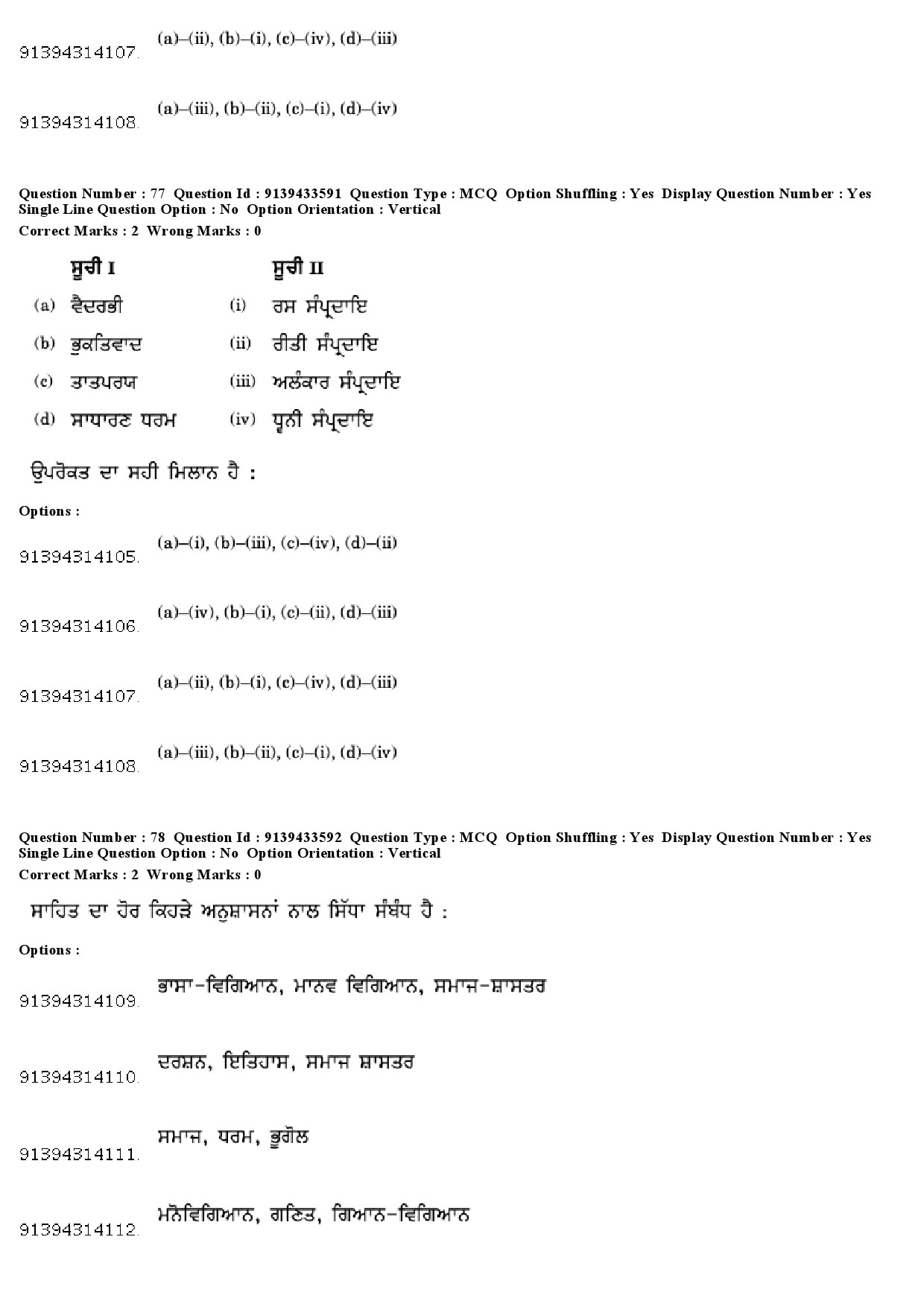 UGC NET Punjabi Question Paper December 2018 74