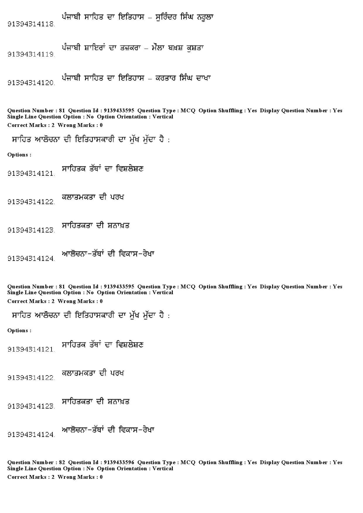 UGC NET Punjabi Question Paper December 2018 77