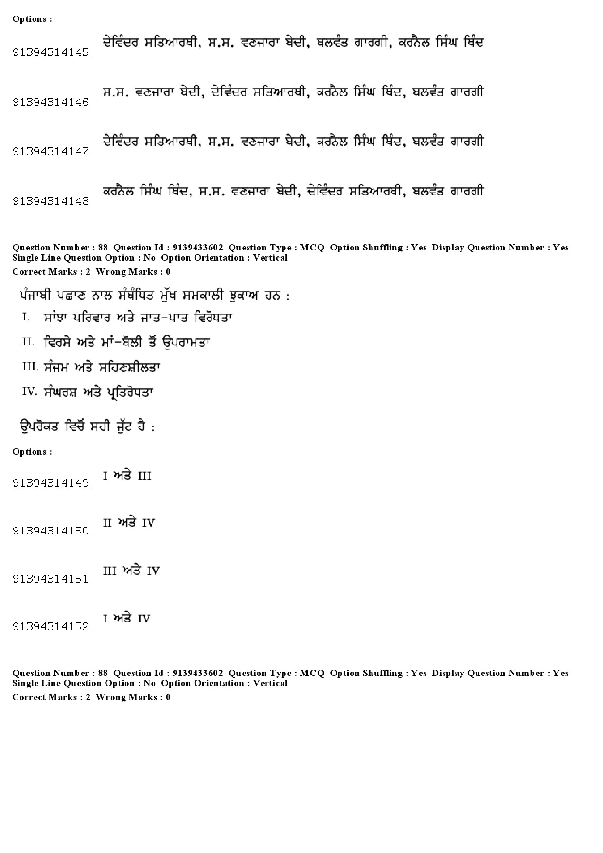 UGC NET Punjabi Question Paper December 2018 83